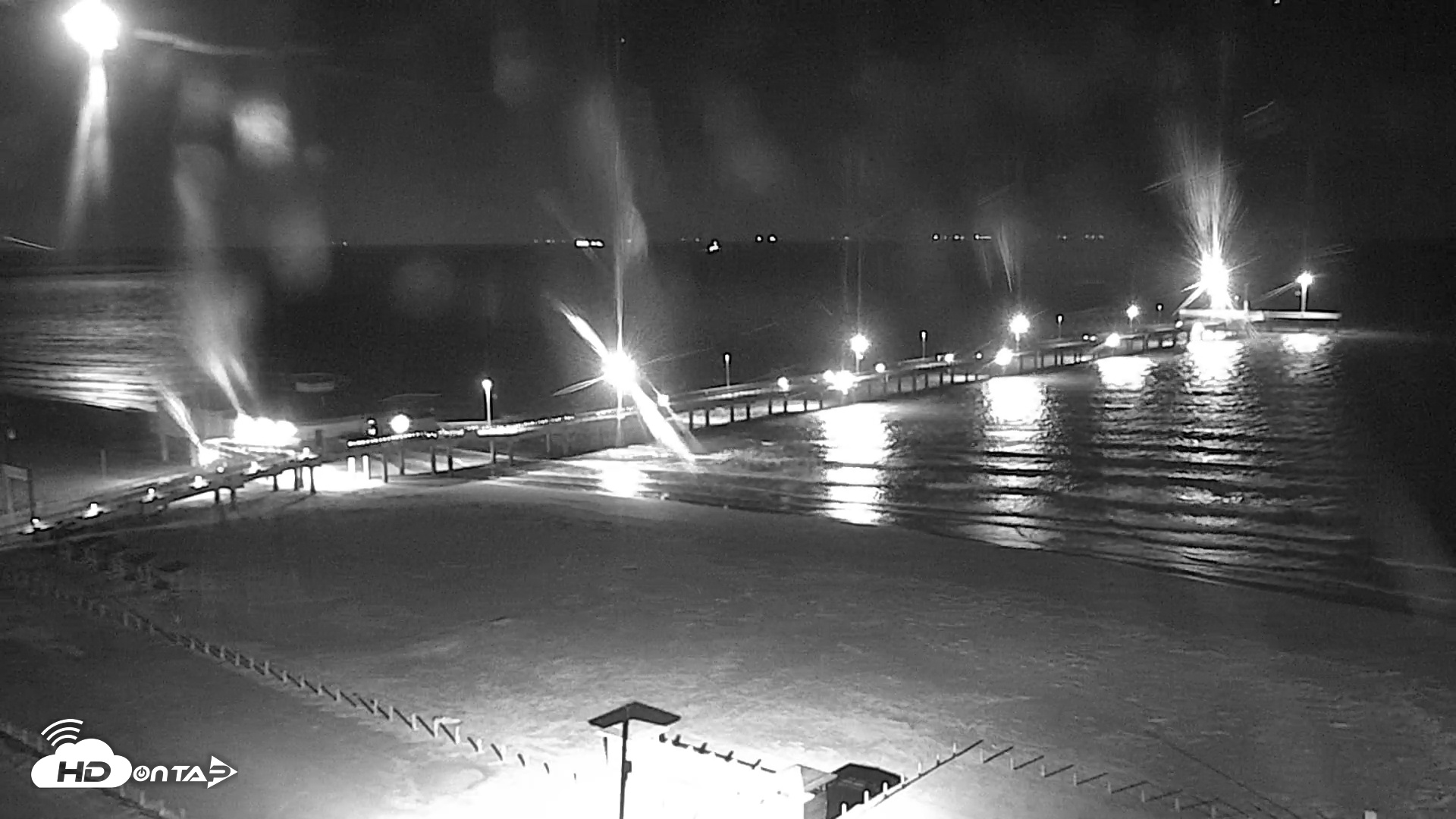 Snapshot of The Dunes - Port Aransas Live Beach Cam taken Dec 7, 2025, 9:25pm CST