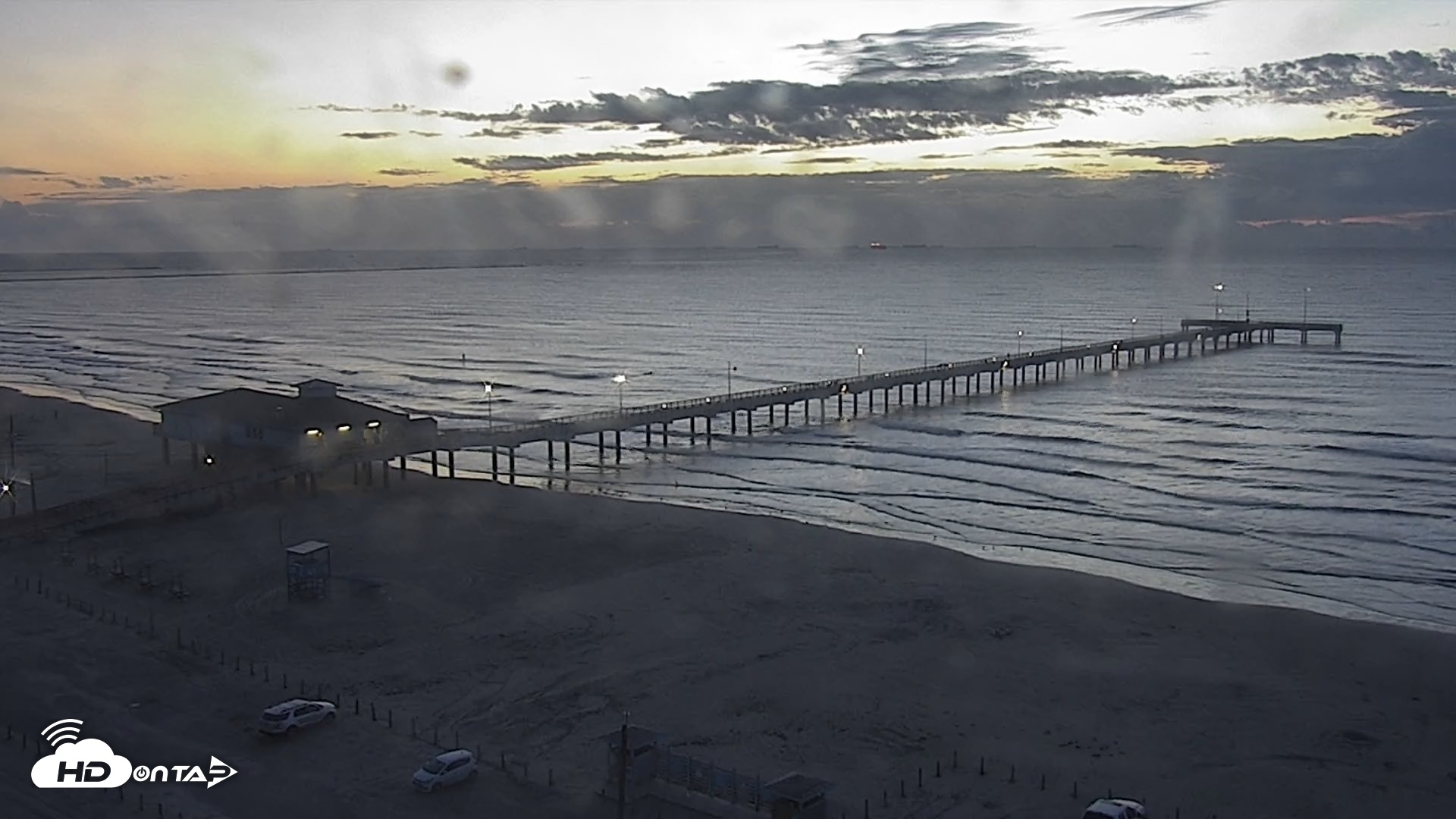 Snapshot of The Dunes - Port Aransas Live Beach Cam taken Oct 16, 2026, 7:19am CDT