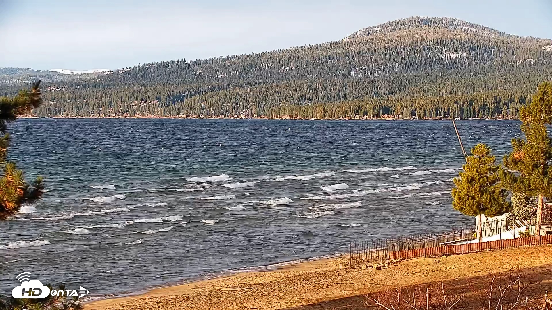 Snapshot of Kings Beach North Lake Tahoe Live Webcam taken Feb 3, 2025, 7:47am PST