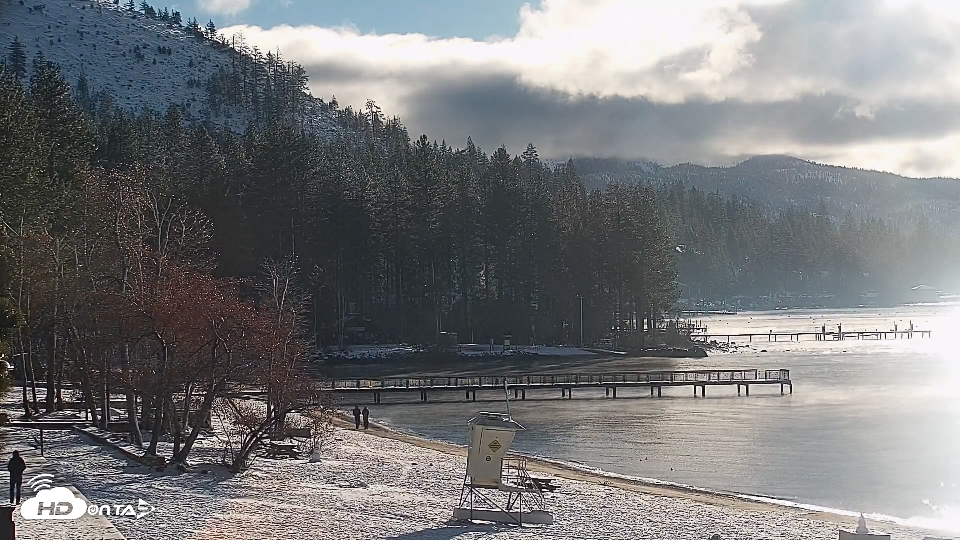 Snapshot of Kings Beach North Lake Tahoe Live Webcam taken Dec 27, 2025, 8:48am PST