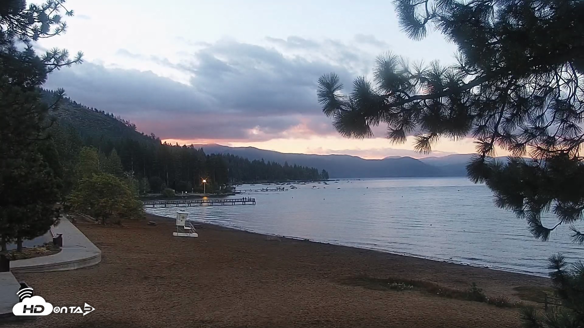 Snapshot of Kings Beach North Lake Tahoe Live Webcam taken Aug 29, 2026, 6:32am PDT