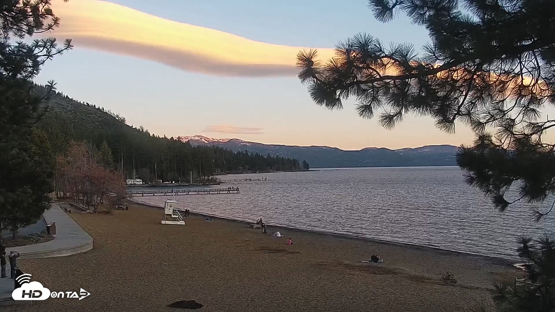 Snapshot of Kings Beach North Lake Tahoe Live Webcam taken Mar 9, 2026, 6:59pm PDT