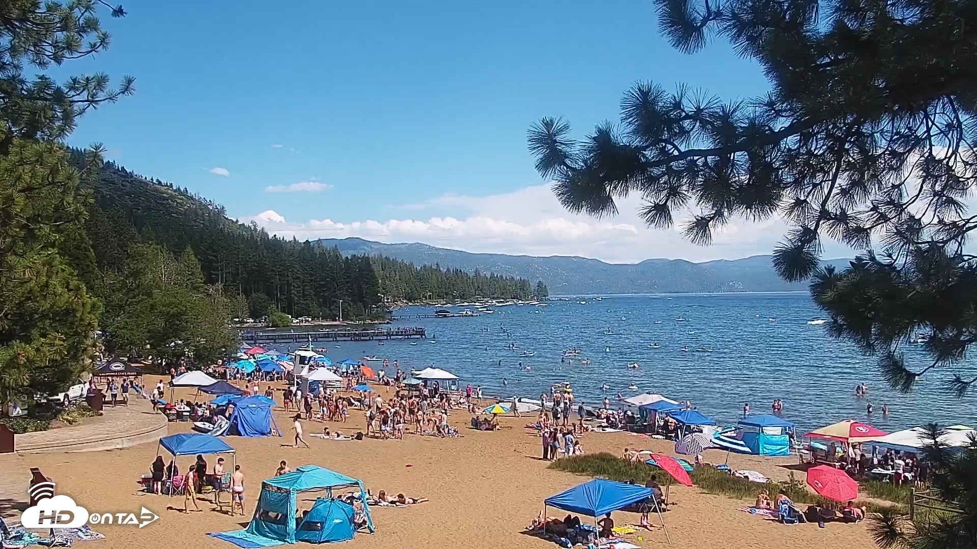 Snapshot of Kings Beach North Lake Tahoe Live Webcam taken Jul 3, 2026, 4:10pm PDT