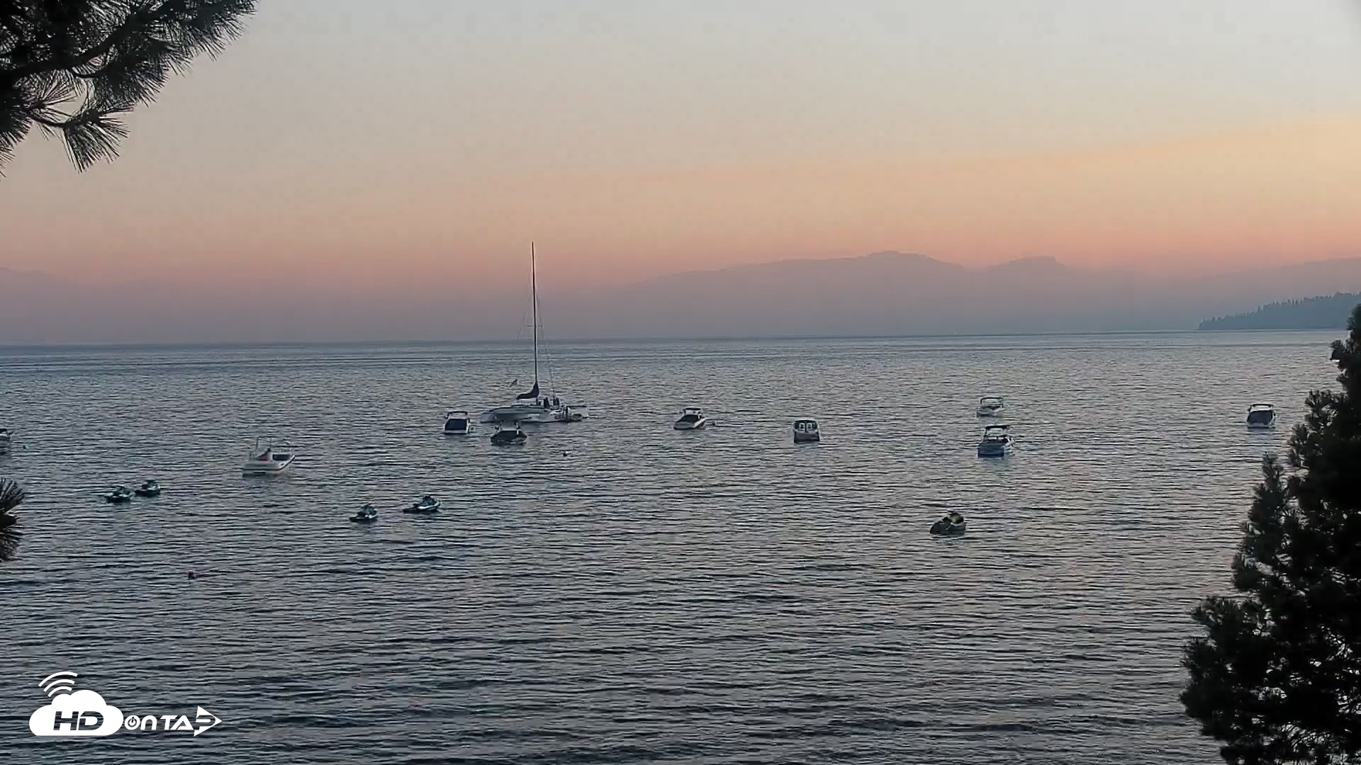 Snapshot of Kings Beach North Lake Tahoe Live Webcam taken Aug 5, 2026, 7:48pm PDT
