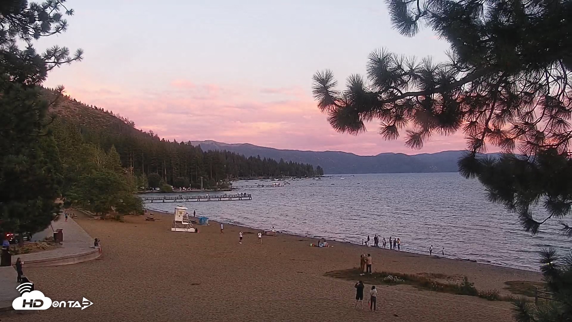 Snapshot of Kings Beach North Lake Tahoe Live Webcam taken Aug 17, 2026, 7:55pm PDT
