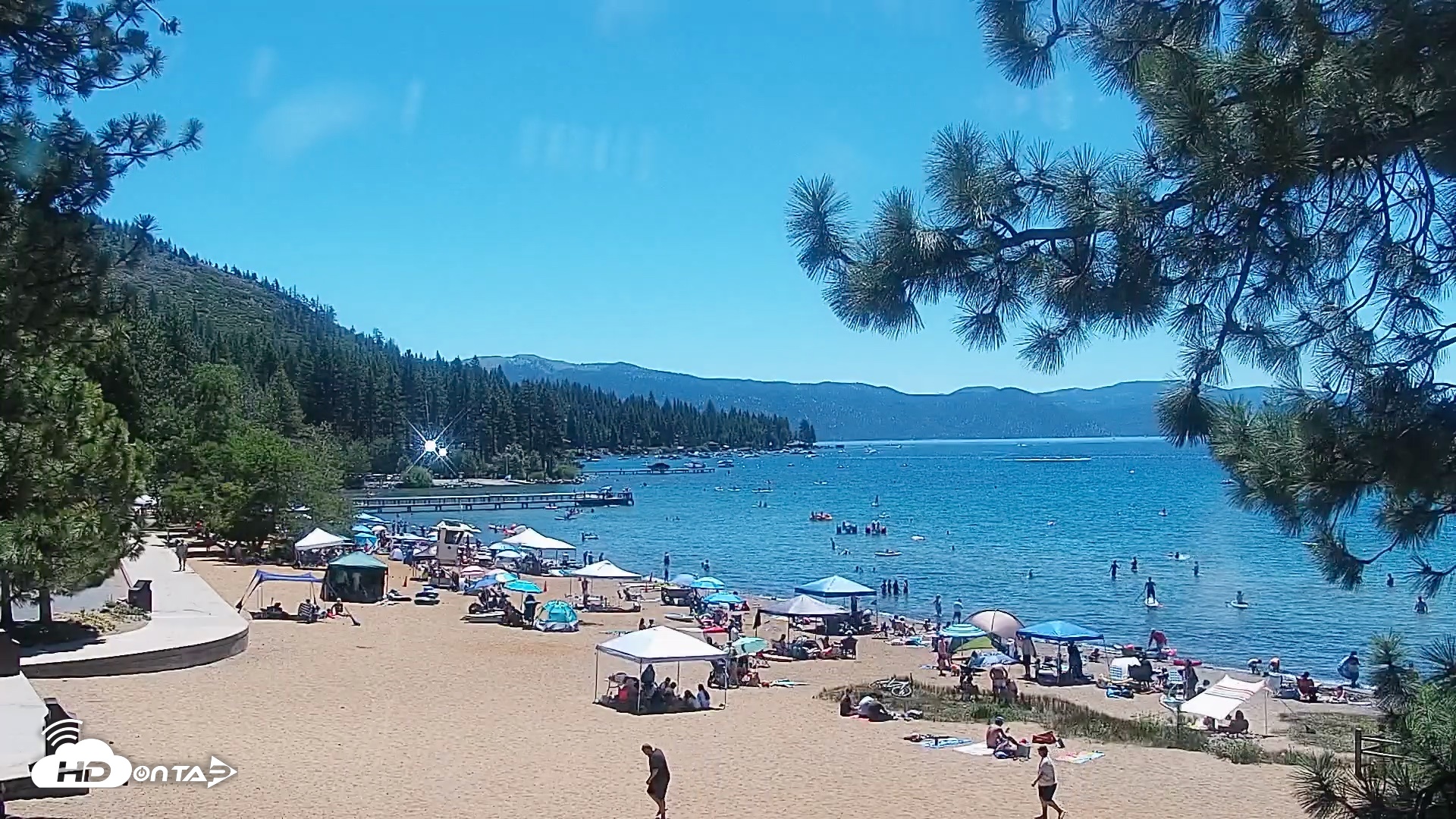 Snapshot of Kings Beach North Lake Tahoe Live Webcam taken Jul 28, 2026, 12:08pm PDT