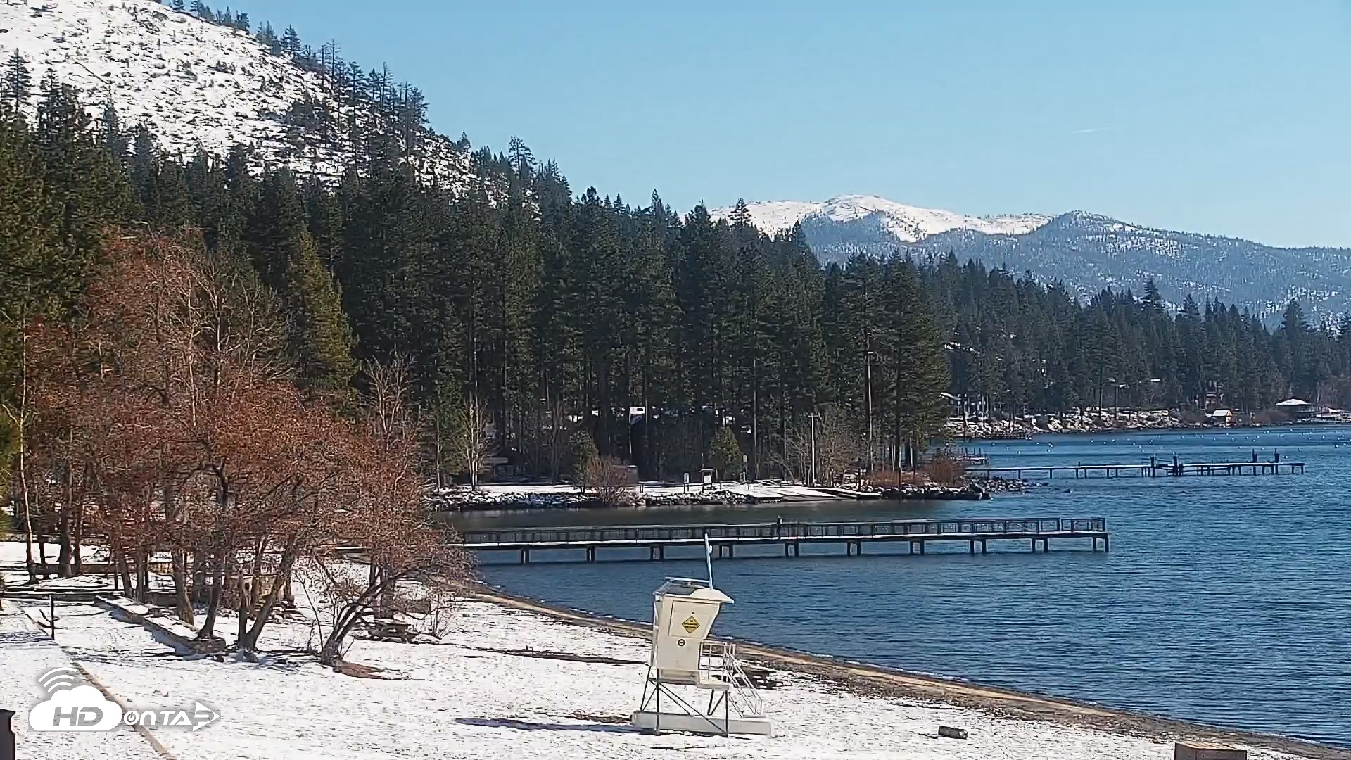 Snapshot of Kings Beach North Lake Tahoe Live Webcam taken Jan 9, 2026, 12:29pm PST