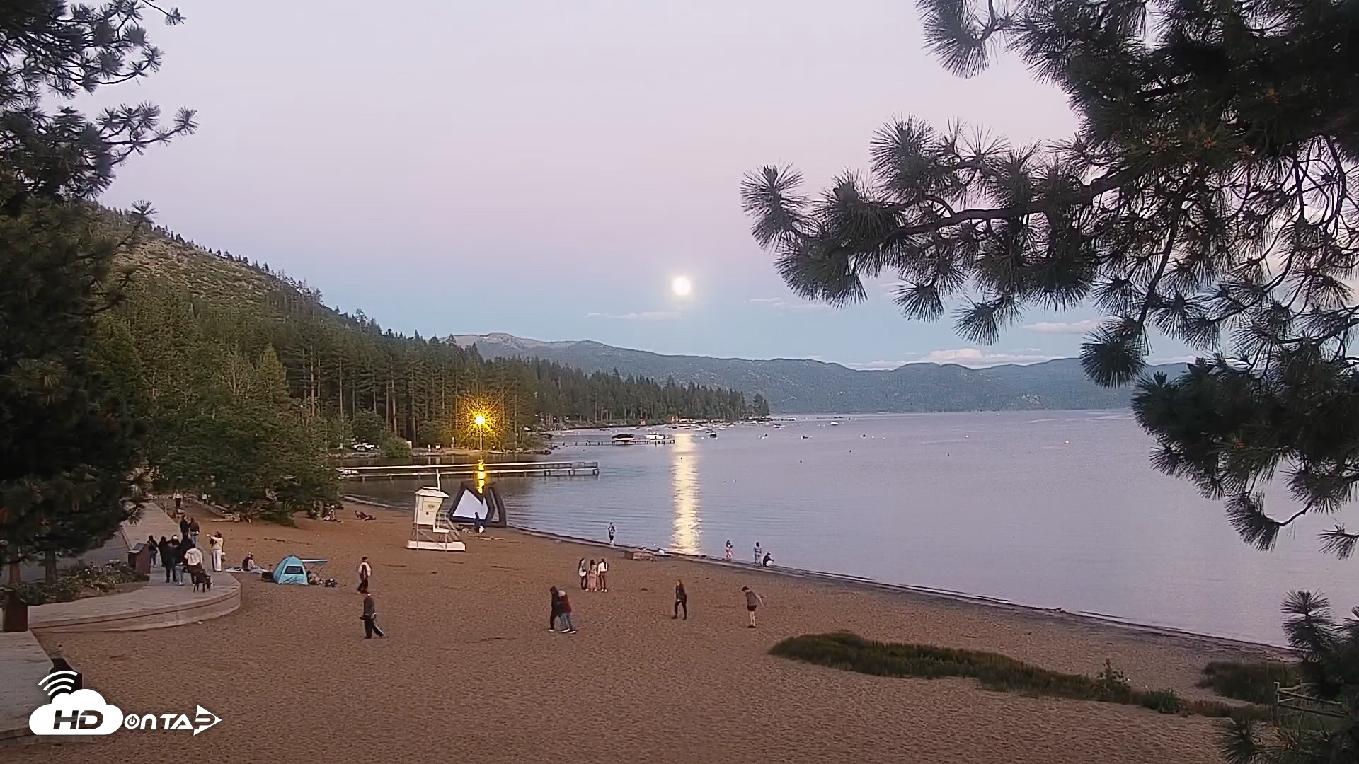 Snapshot of Kings Beach North Lake Tahoe Live Webcam taken Jun 28, 2026, 8:45pm PDT