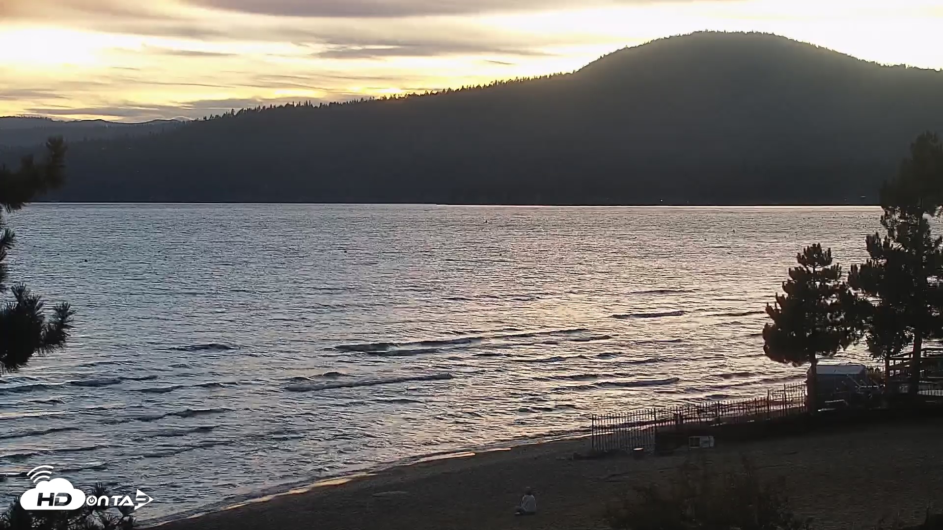 Snapshot of Kings Beach North Lake Tahoe Live Webcam taken Oct 24, 2025, 6:11pm PDT