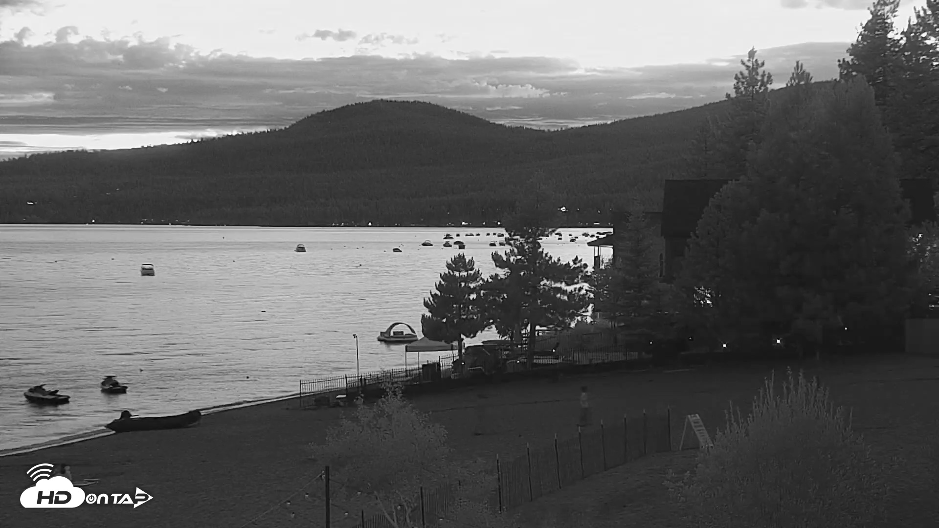 Snapshot of Kings Beach North Lake Tahoe Live Webcam taken Jul 20, 2026, 8:53pm PDT