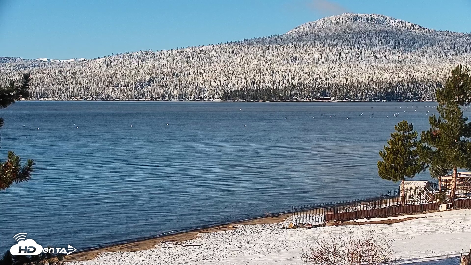 Snapshot of Kings Beach North Lake Tahoe Live Webcam taken Dec 27, 2025, 8:47am PST