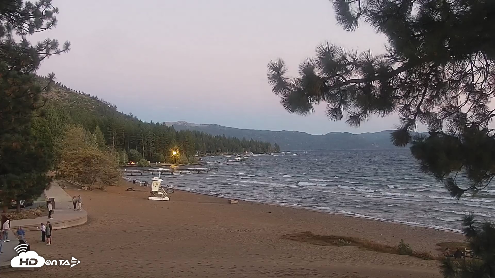 Snapshot of Kings Beach North Lake Tahoe Live Webcam taken Sep 12, 2026, 7:25pm PDT