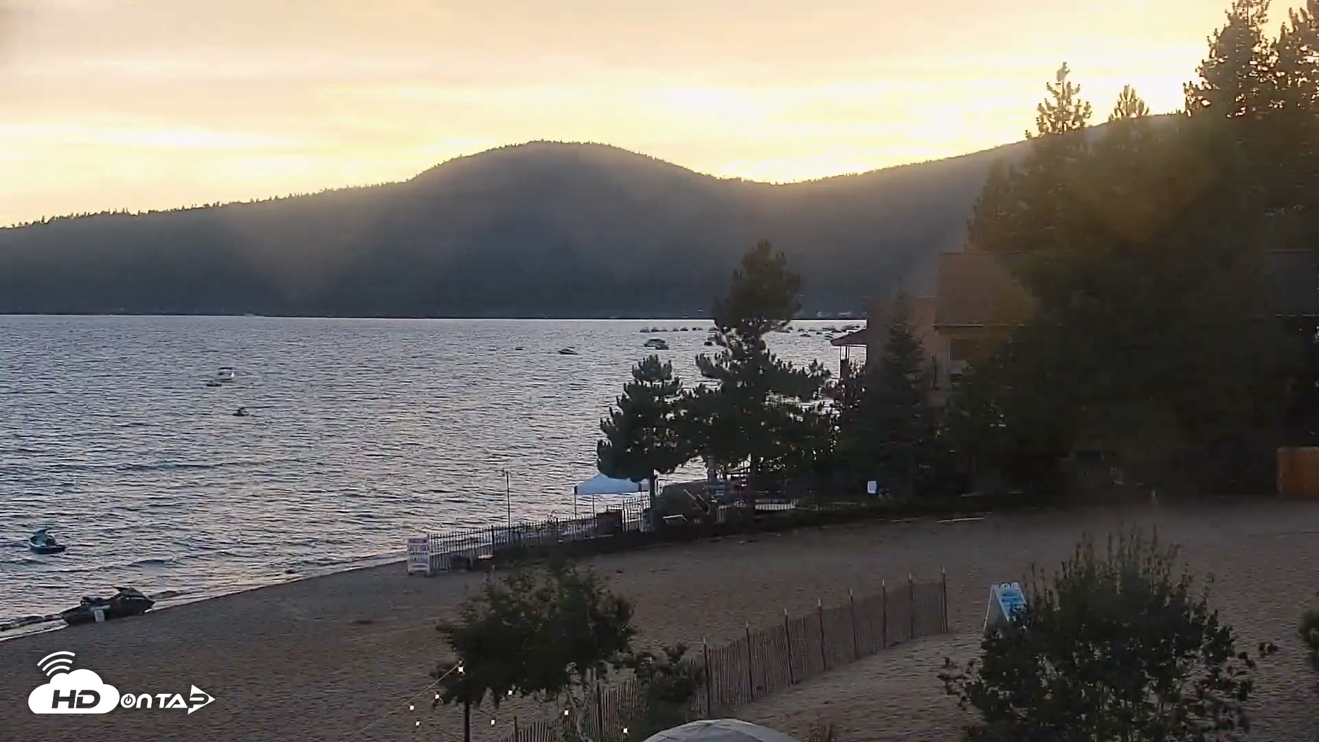 Snapshot of Kings Beach North Lake Tahoe Live Webcam taken Aug 17, 2026, 7:46pm PDT