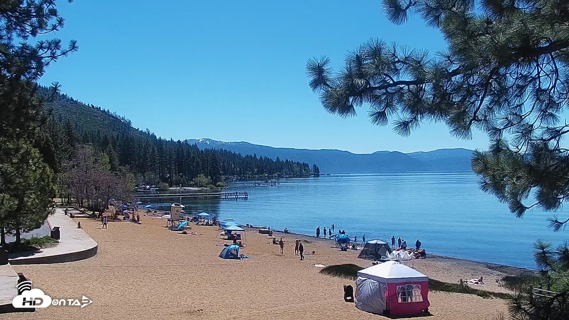 Snapshot of Kings Beach North Lake Tahoe Live Webcam taken May 10, 2026, 11:25am PDT