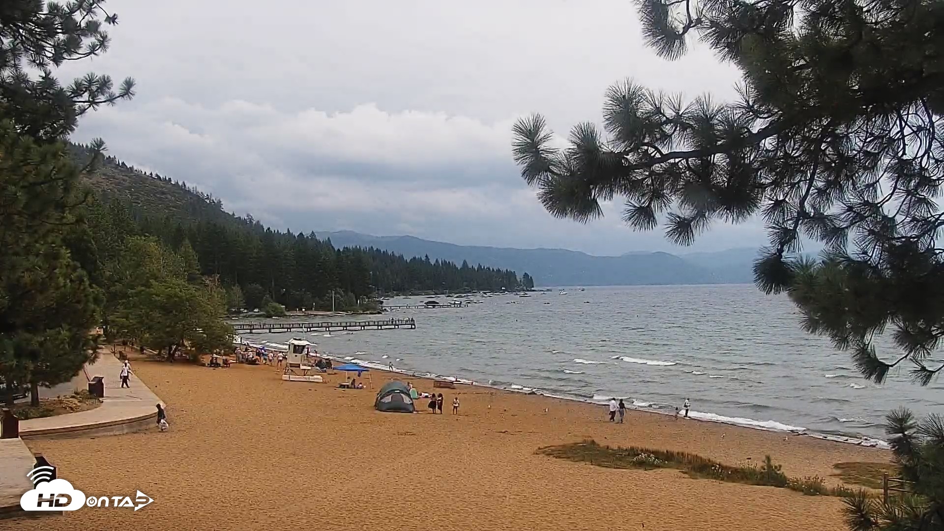 Snapshot of Kings Beach North Lake Tahoe Live Webcam taken Aug 13, 2026, 1:23pm PDT