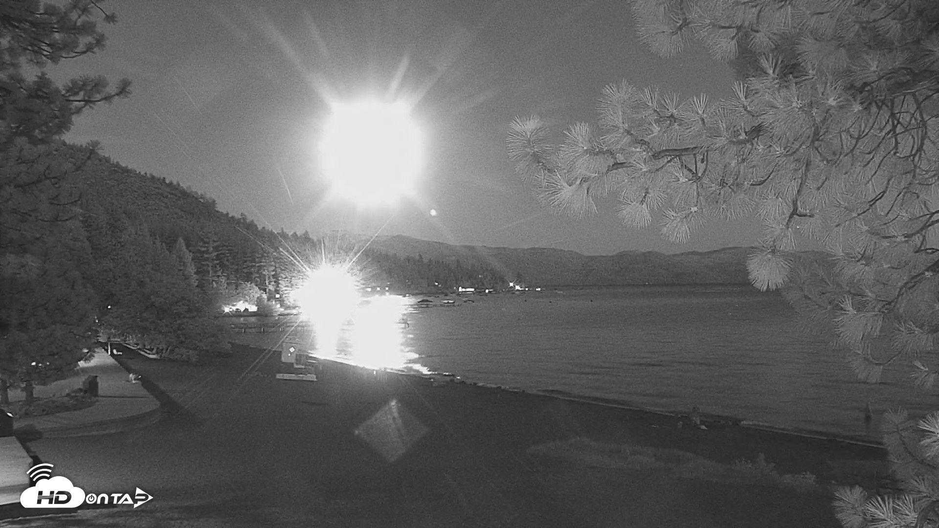 Snapshot of Kings Beach North Lake Tahoe Live Webcam taken Jul 28, 2026, 9:01pm PDT
