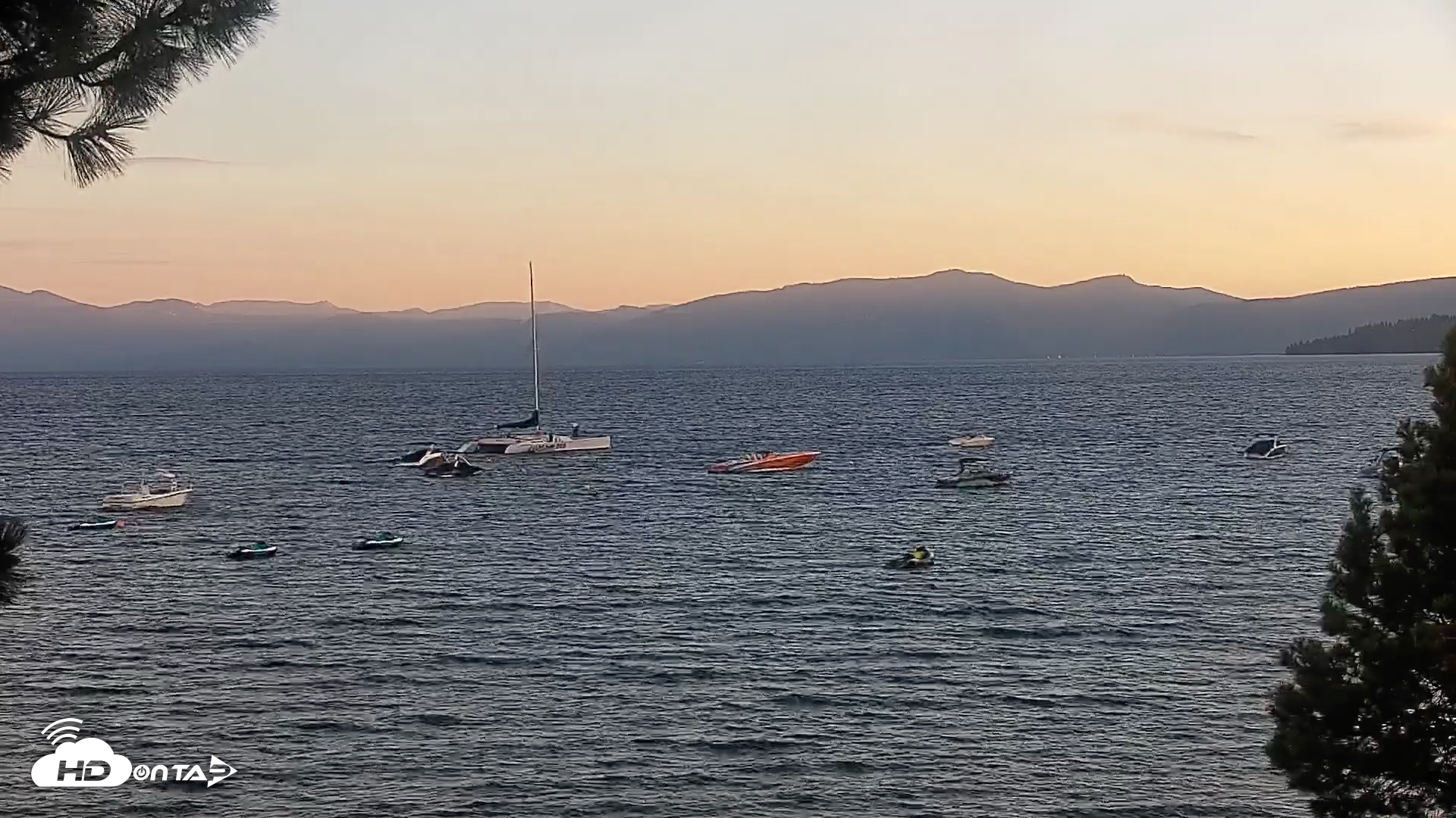 Snapshot of Kings Beach North Lake Tahoe Live Webcam taken Aug 12, 2026, 7:44pm PDT