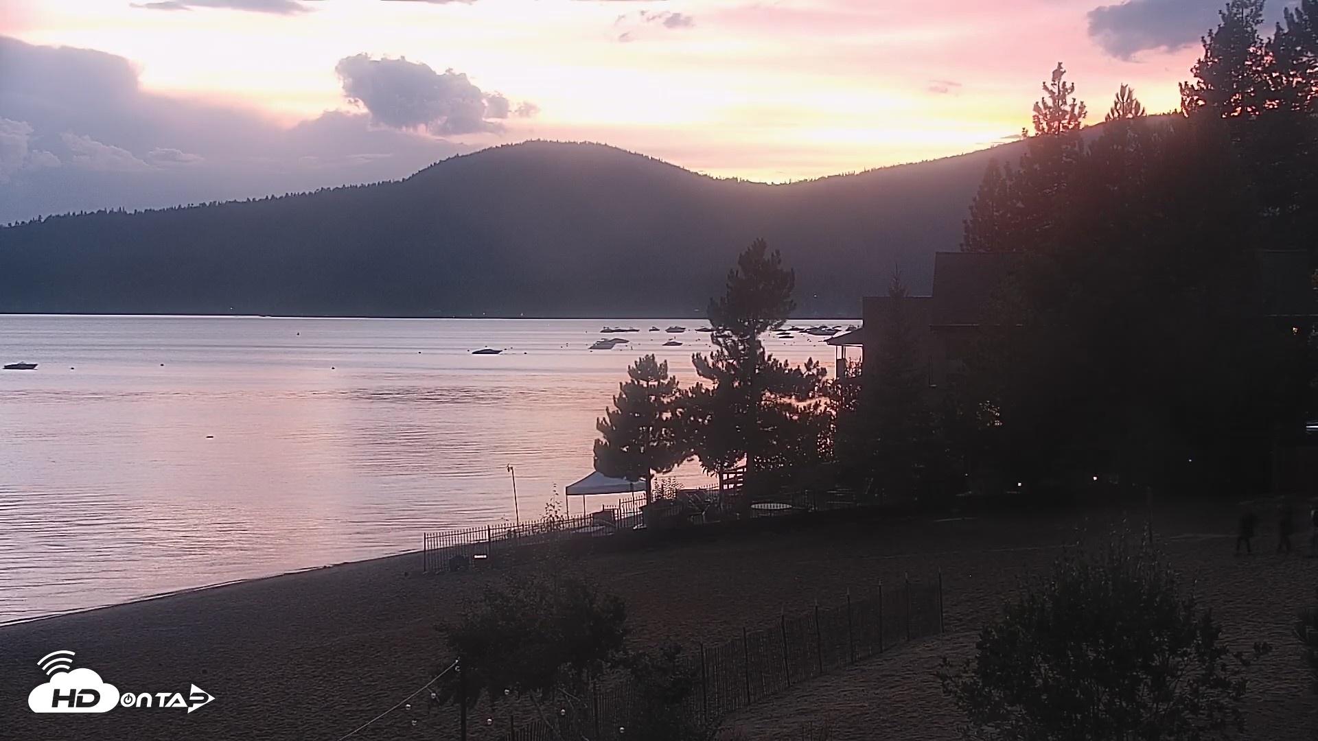Snapshot of Kings Beach North Lake Tahoe Live Webcam taken Sep 21, 2026, 7:12pm PDT