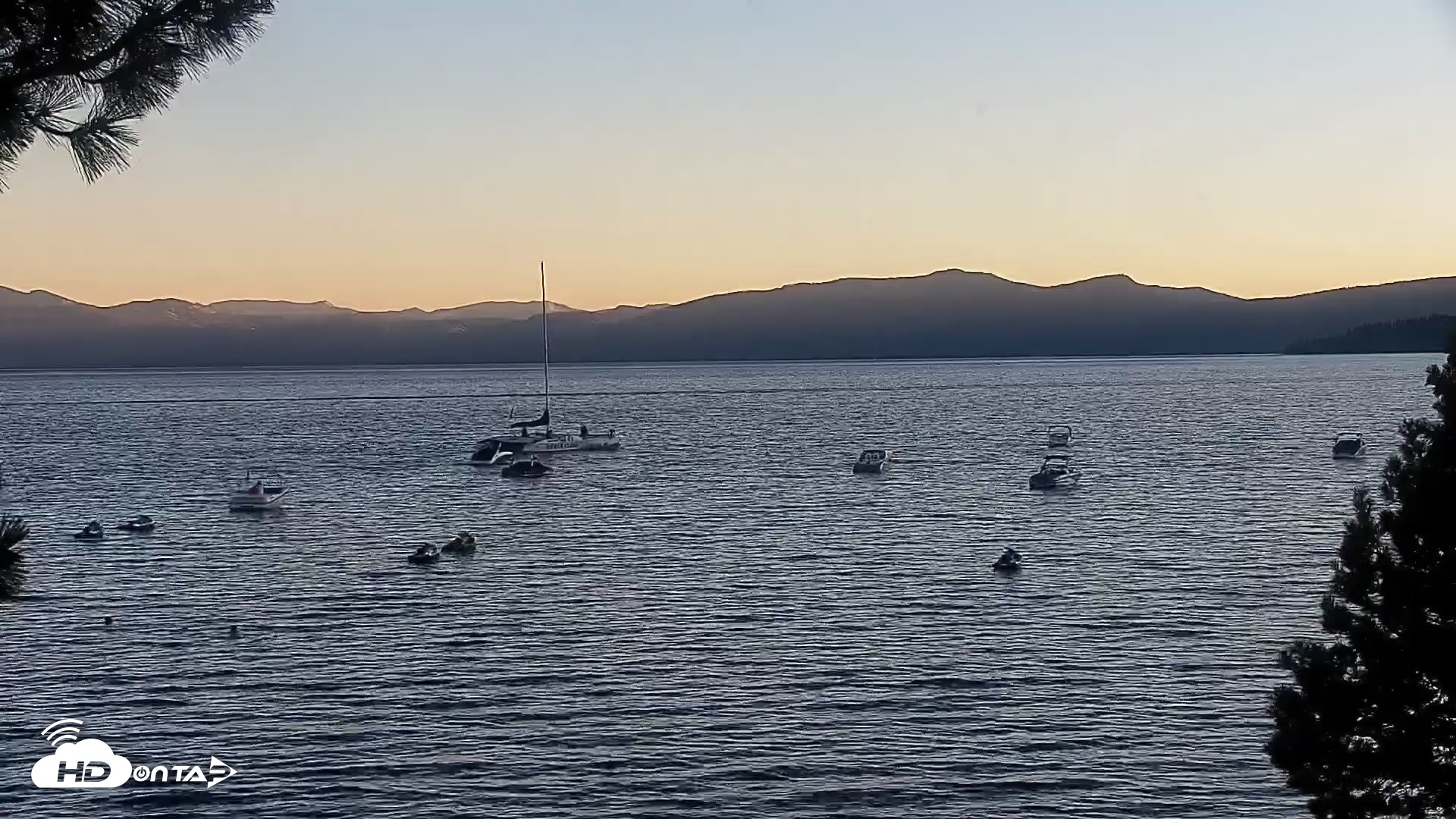 Snapshot of Kings Beach North Lake Tahoe Live Webcam taken Aug 3, 2026, 7:54pm PDT