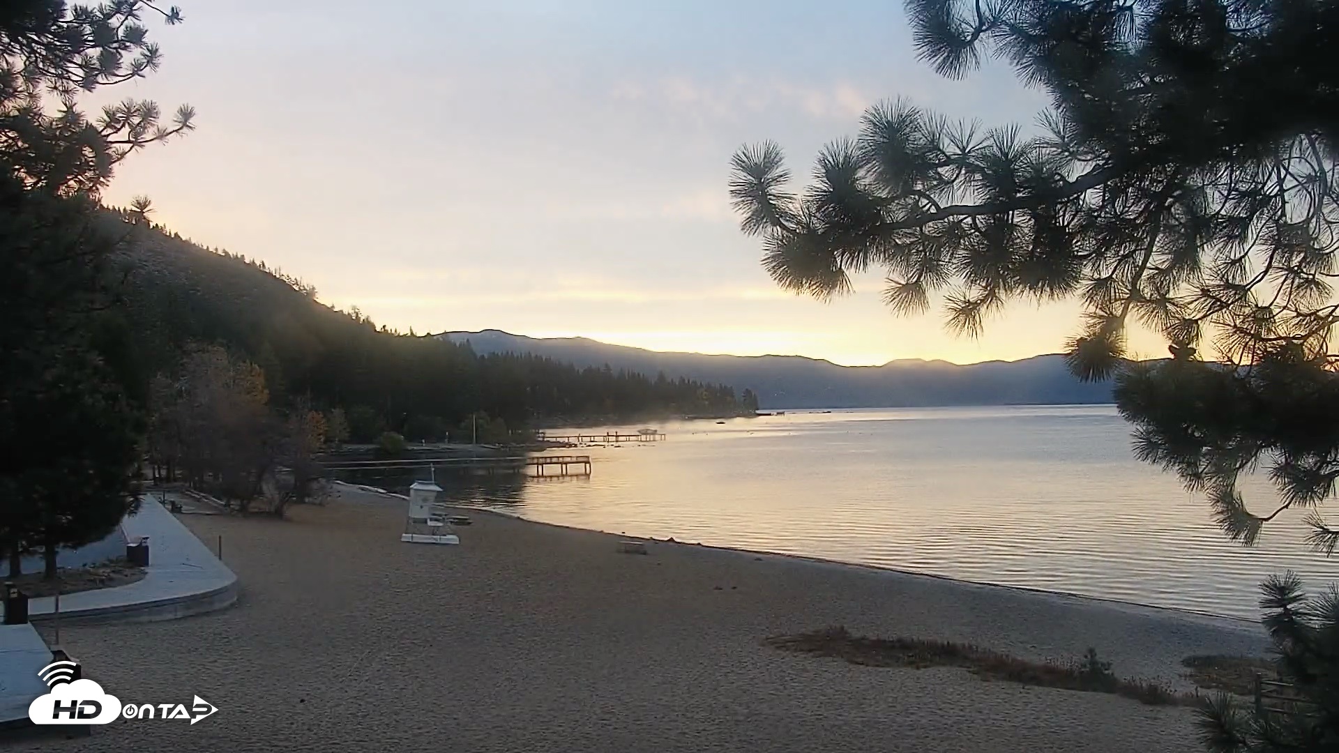 Snapshot of Kings Beach North Lake Tahoe Live Webcam taken Oct 21, 2026, 7:20am PDT