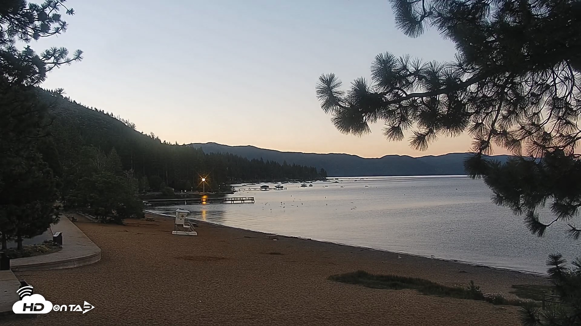 Snapshot of Kings Beach North Lake Tahoe Live Webcam taken Jul 24, 2026, 5:50am PDT