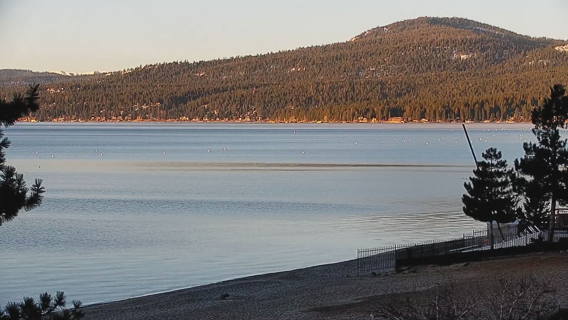 Snapshot of Kings Beach North Lake Tahoe Live Webcam taken Jan 18, 2025, 7:38am PST