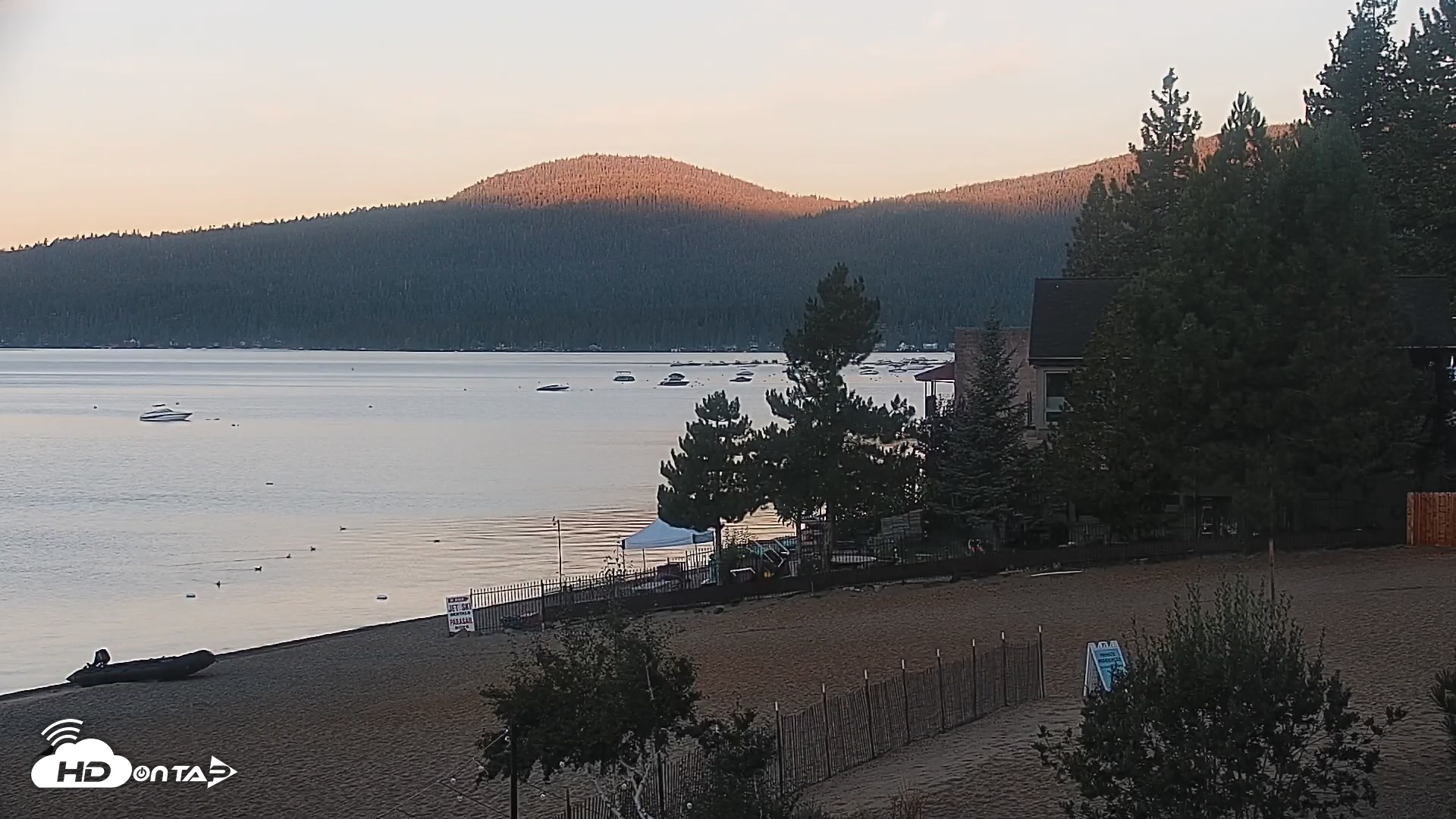 Snapshot of Kings Beach North Lake Tahoe Live Webcam taken Sep 8, 2026, 6:43am PDT