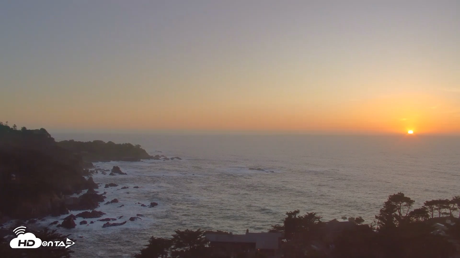 Snapshot of Carmel-By-The-Sea Live Webcam taken Feb 20, 2025, 5:53pm PST