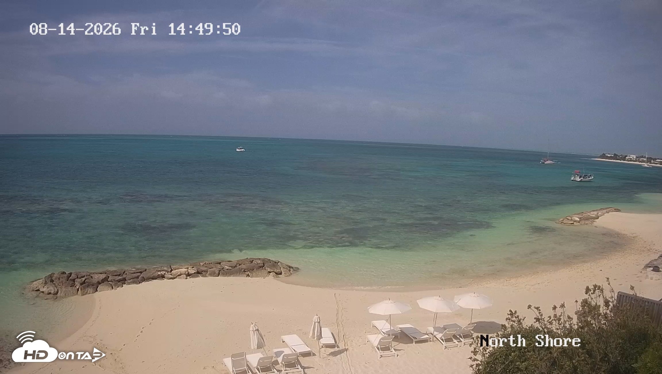Snapshot of Turks & Caicos North Shore Live Webcam taken Aug 14, 2026, 3:50pm EDT