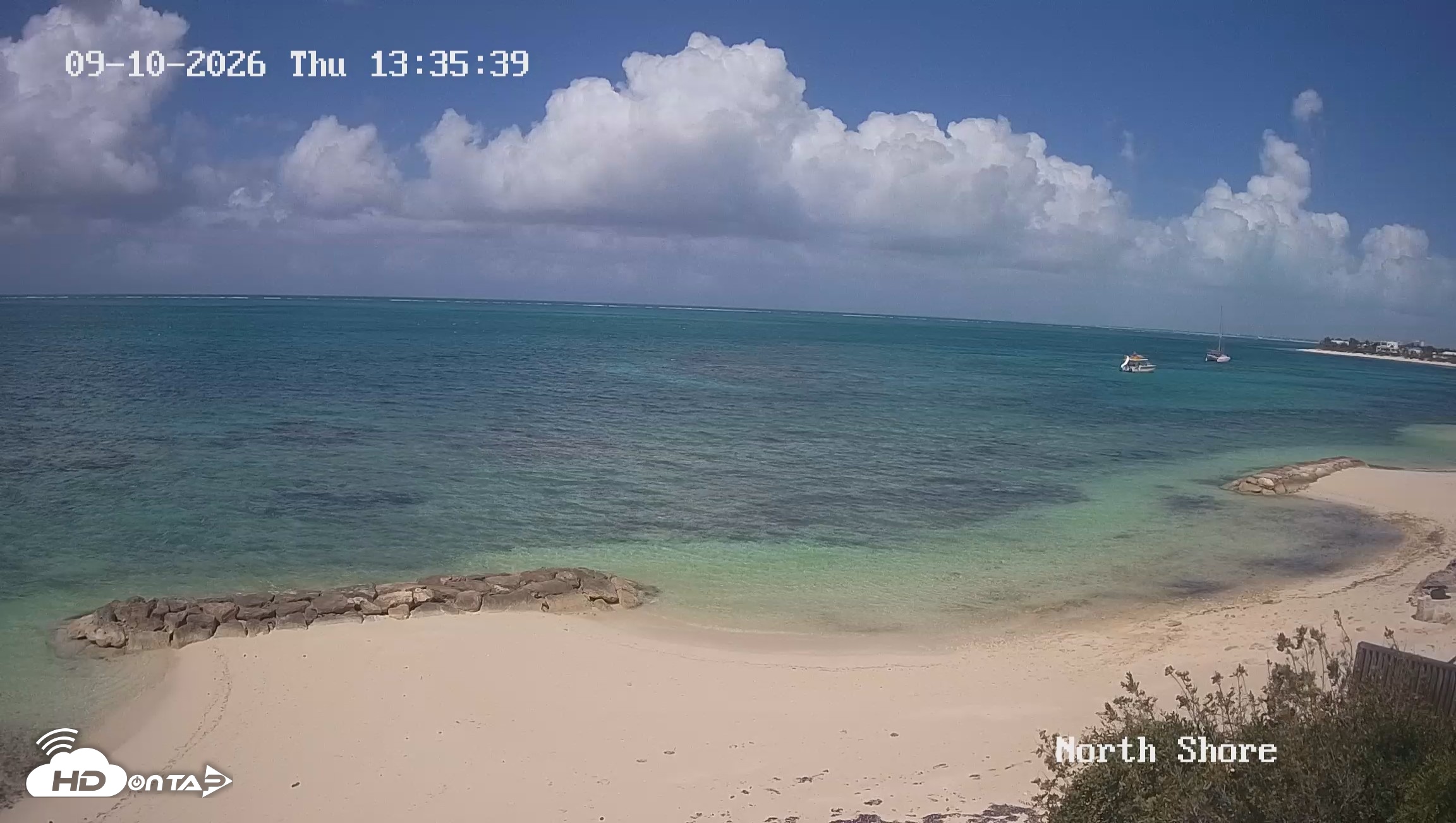 Snapshot of Turks & Caicos North Shore Live Webcam taken Sep 10, 2026, 2:36pm EDT