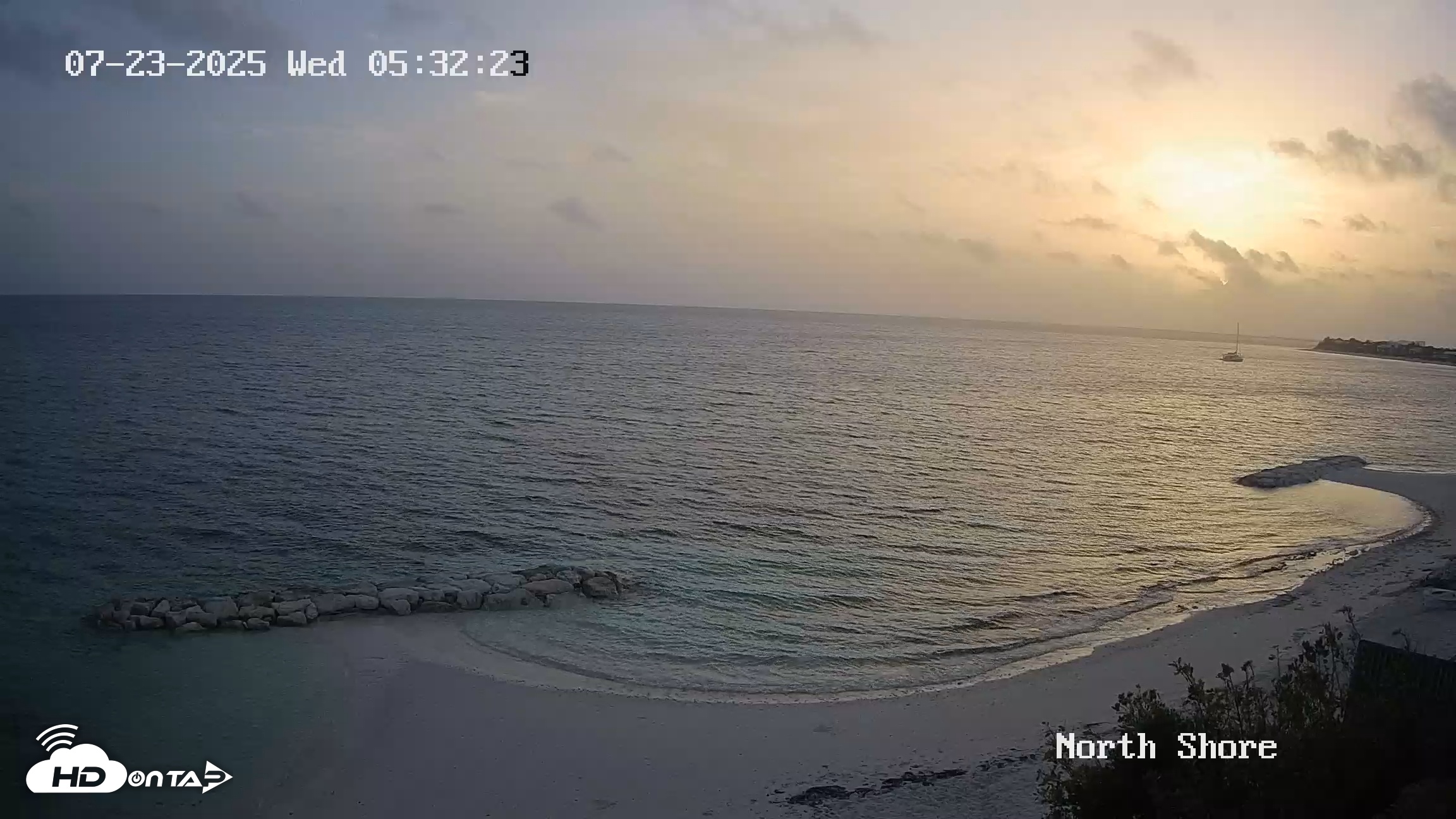 Snapshot of Turks & Caicos North Shore Live Webcam taken Jul 23, 2025, 6:32am EDT