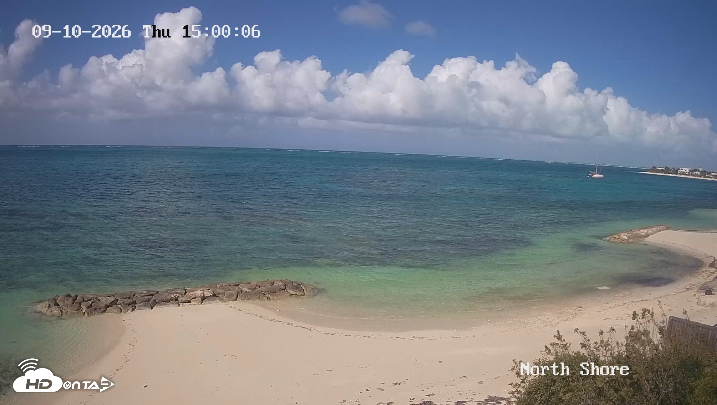 Snapshot of Turks & Caicos North Shore Live Webcam taken Sep 10, 2026, 4:00pm EDT