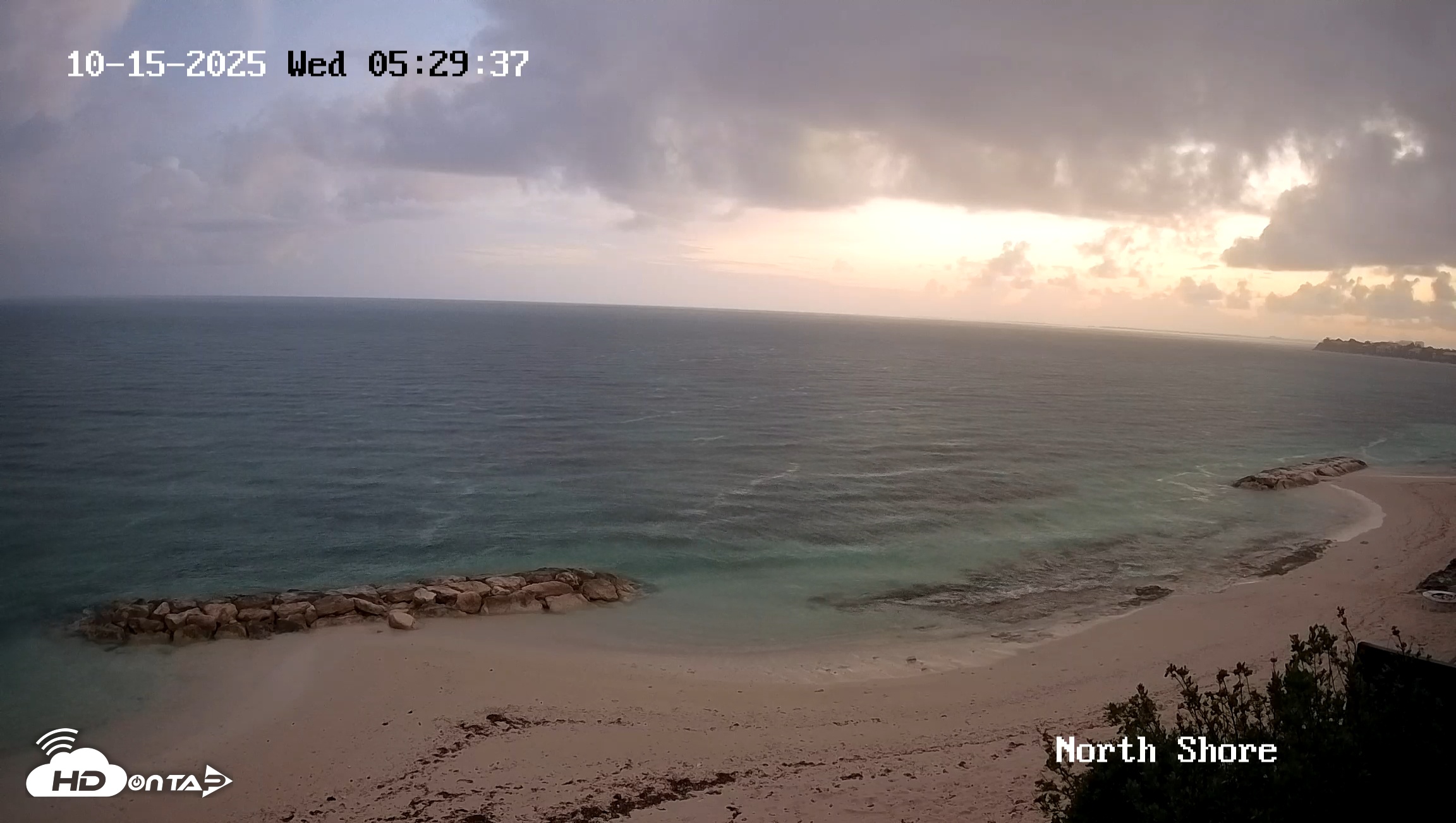 Snapshot of Turks & Caicos North Shore Live Webcam taken Oct 15, 2025, 6:30am EDT
