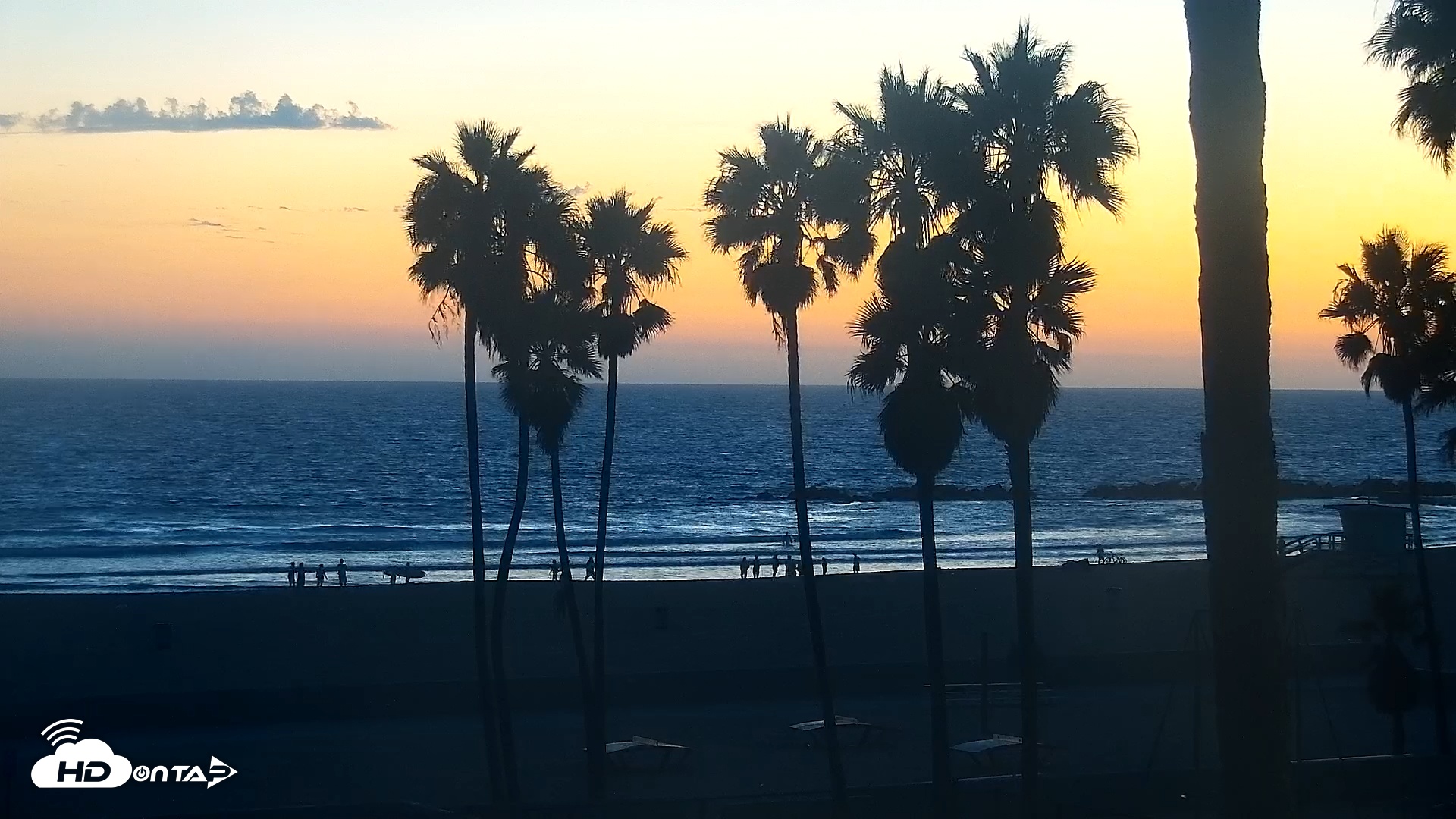 Snapshot of Venice Beach Live Surf Cam taken Sep 21, 2025, 7:16pm PDT