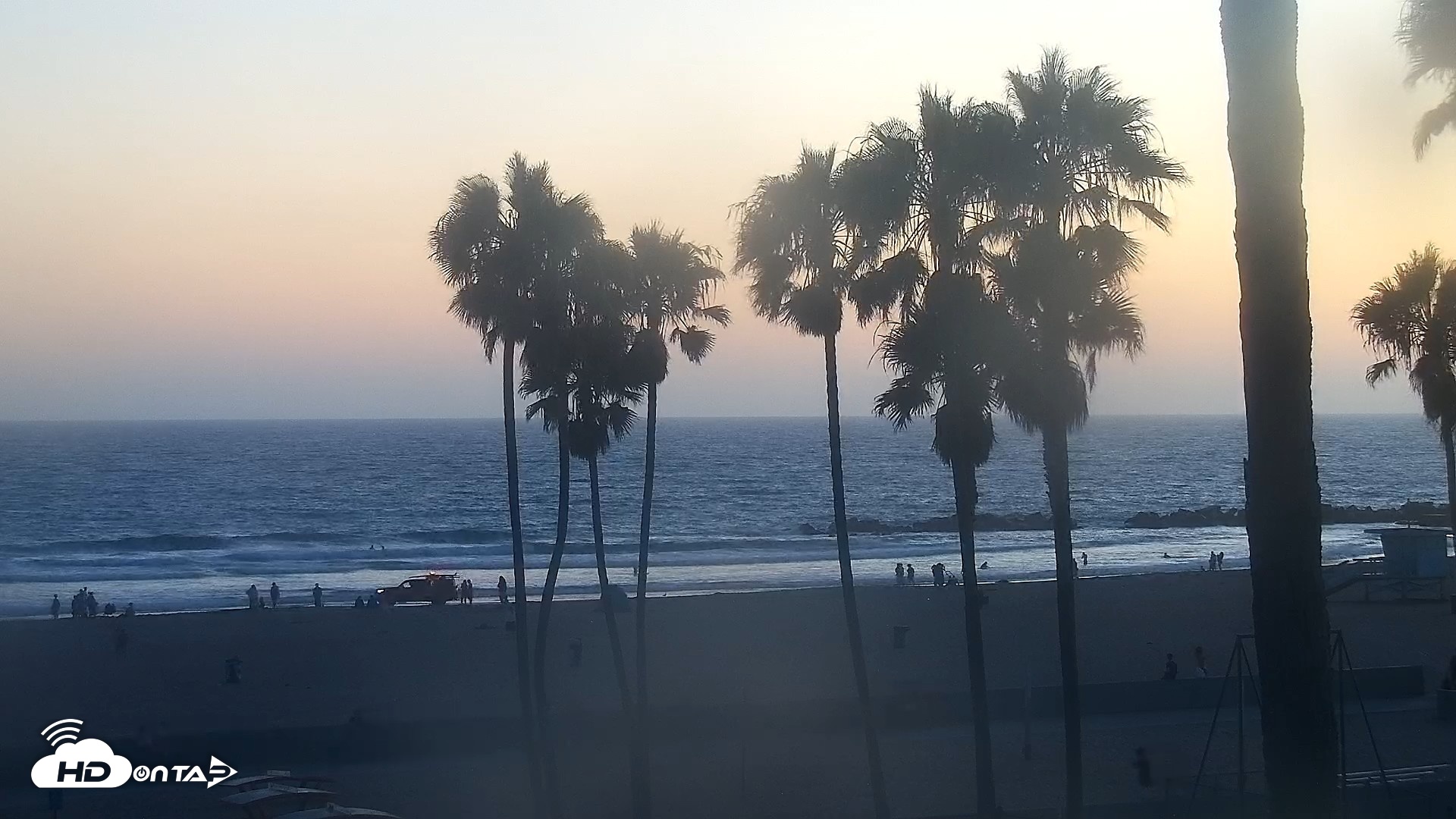 Snapshot of Venice Beach Roaming Live Surf Cam taken Aug 1, 2026, 8:09pm PDT