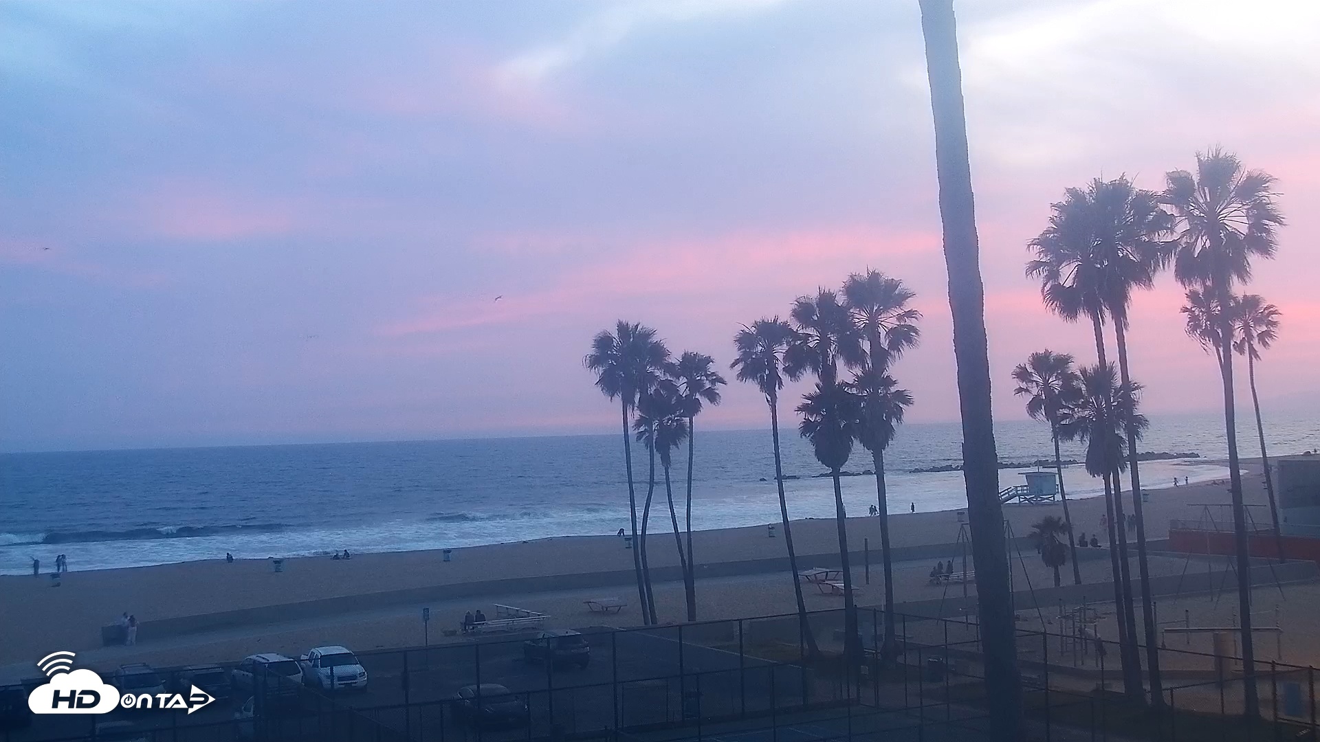 Snapshot of Venice Beach Live Surf Cam taken May 23, 2025, 8:03pm PDT