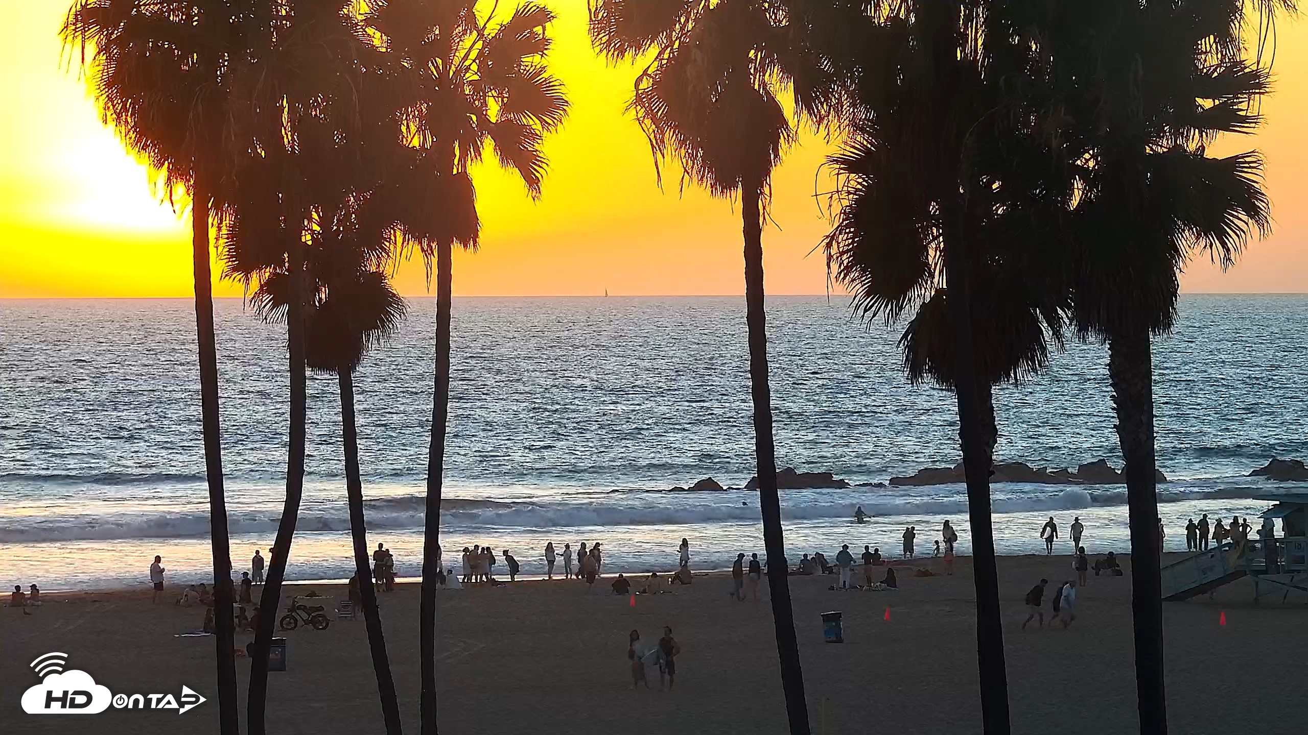 Snapshot of Venice Beach Roaming Live Surf Cam taken Oct 18, 2026, 6:17pm PDT
