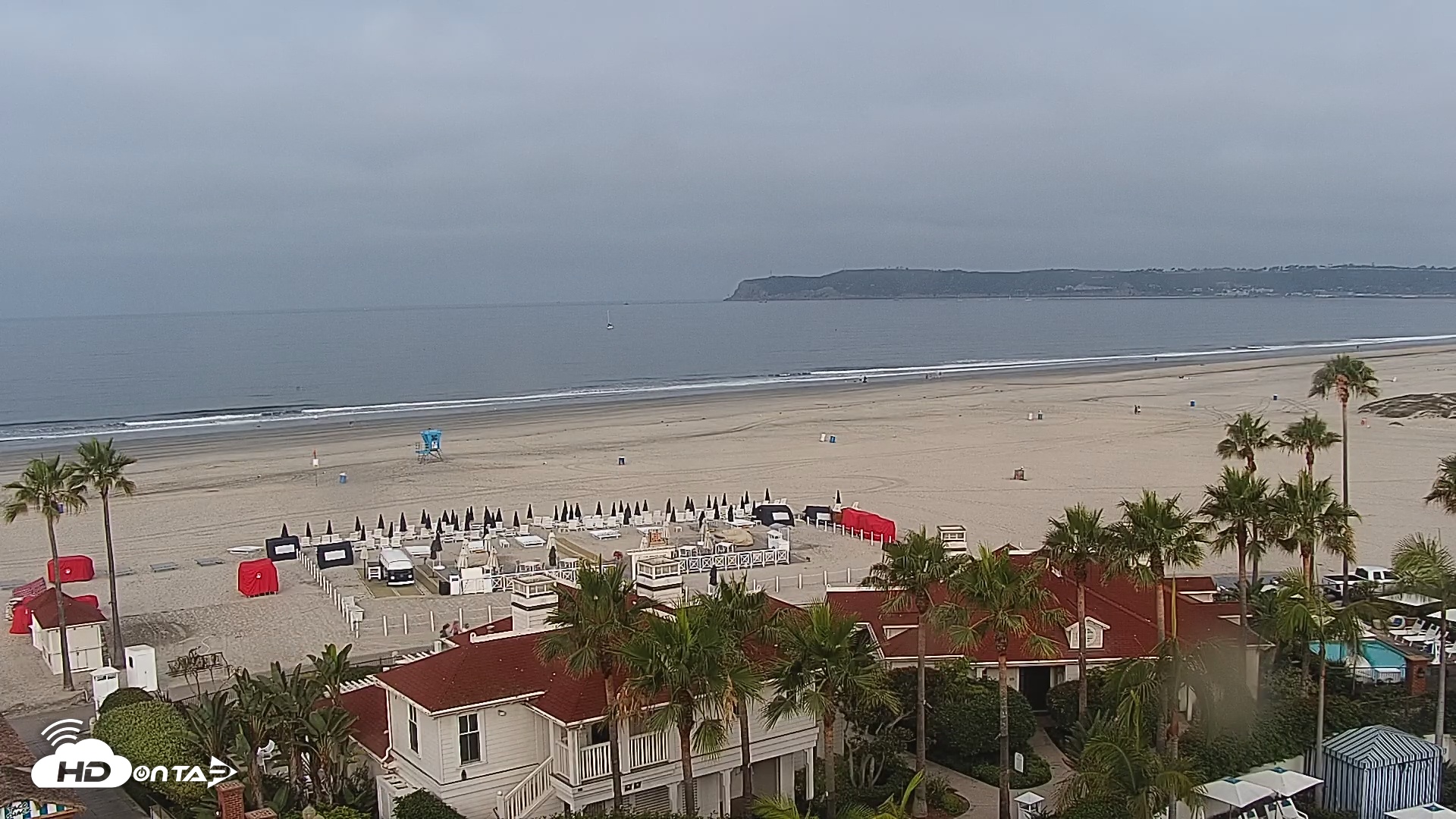Snapshot of Hotel Del Coronado North Roaming Live Cam taken Jul 10, 2025, 7:28am PDT