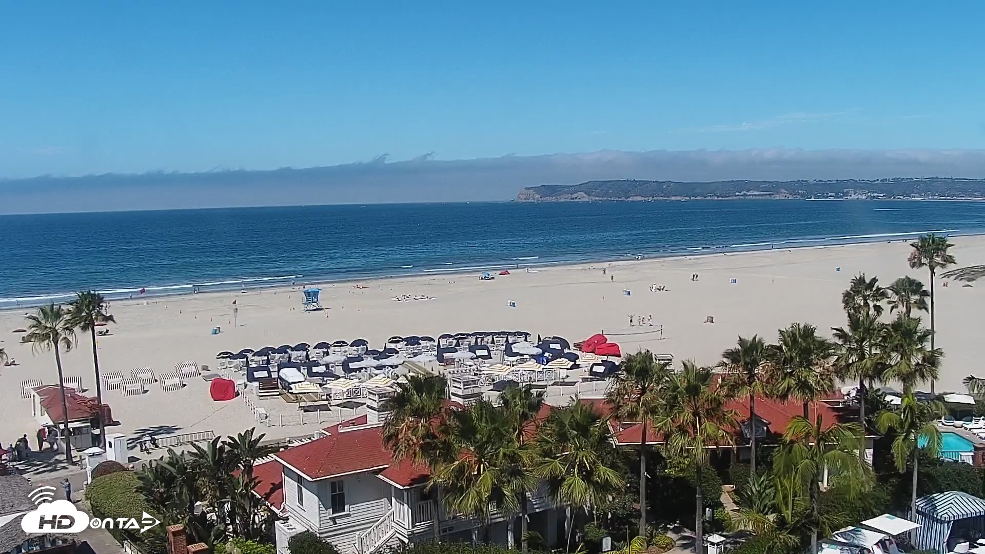 Snapshot of Hotel Del Coronado North Roaming Live Cam taken Jun 13, 2026, 10:33am PDT