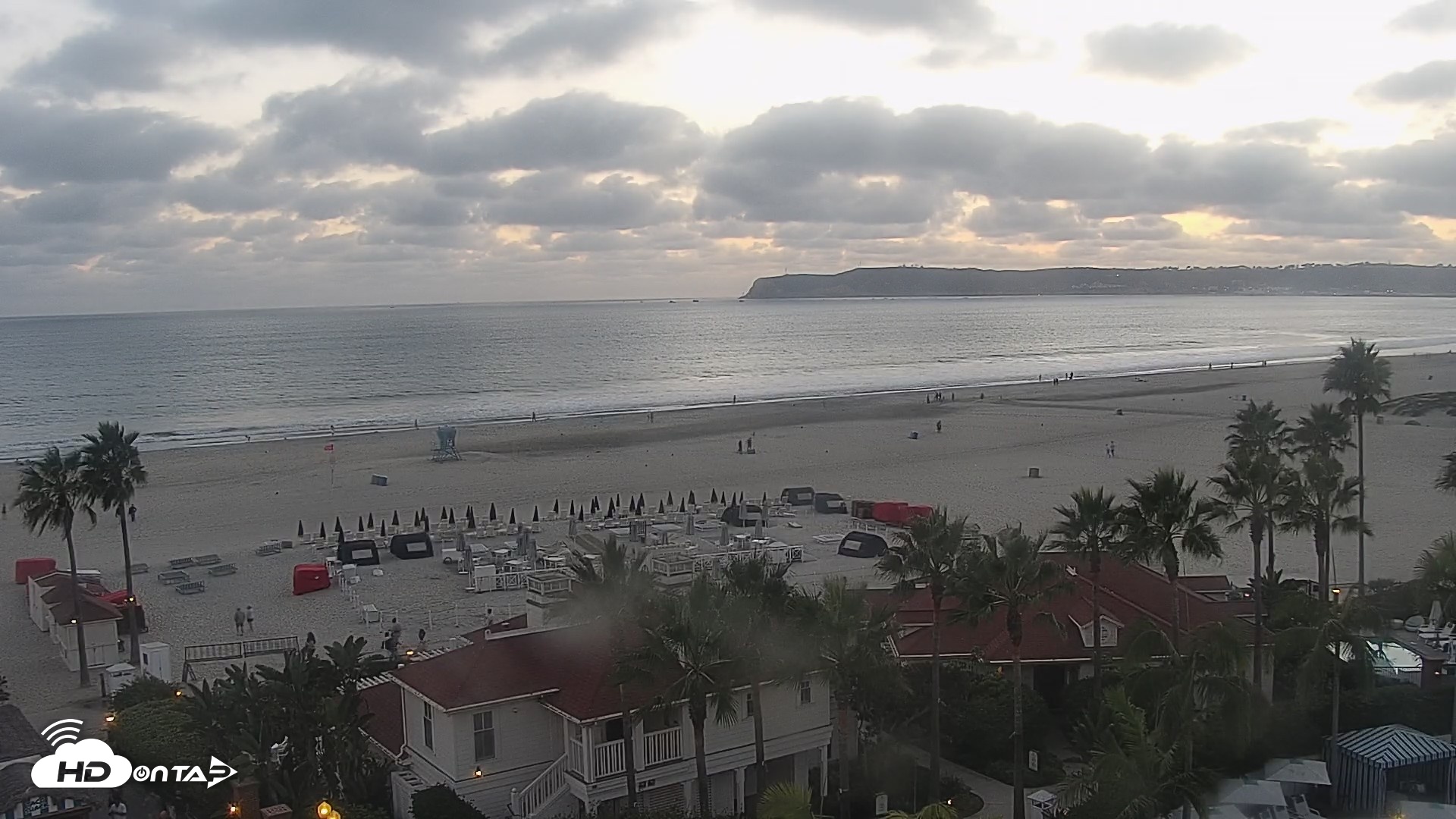 Snapshot of Hotel Del Coronado North Roaming Live Cam taken Sep 22, 2026, 6:45pm PDT