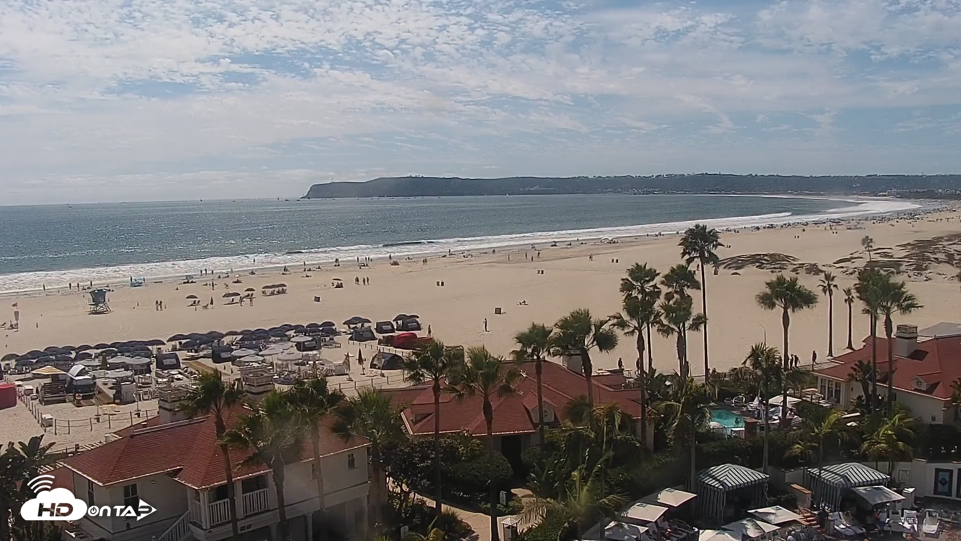Snapshot of Hotel Del Coronado North Roaming Live Cam taken Aug 15, 2026, 2:55pm PDT