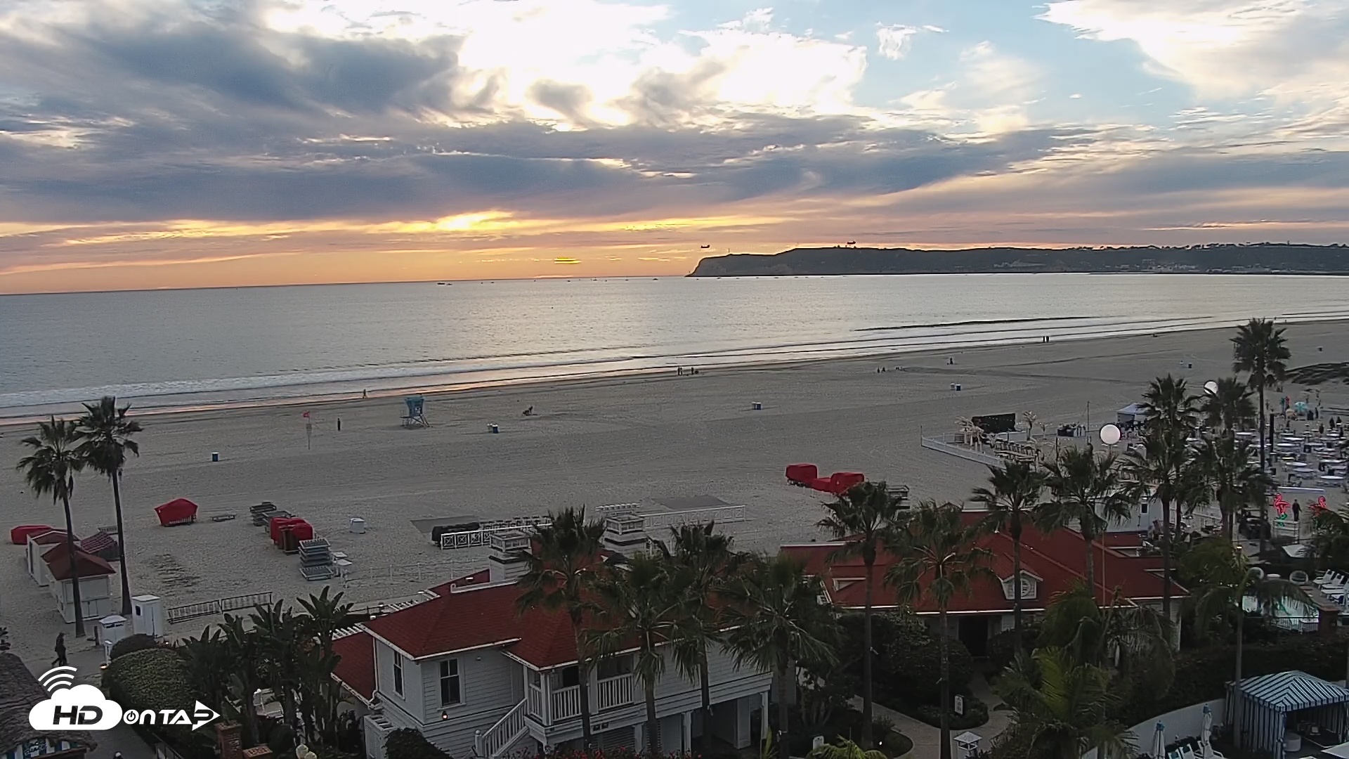 Snapshot of Hotel Del Coronado North Roaming Live Cam taken Jan 27, 2026, 4:50pm PST