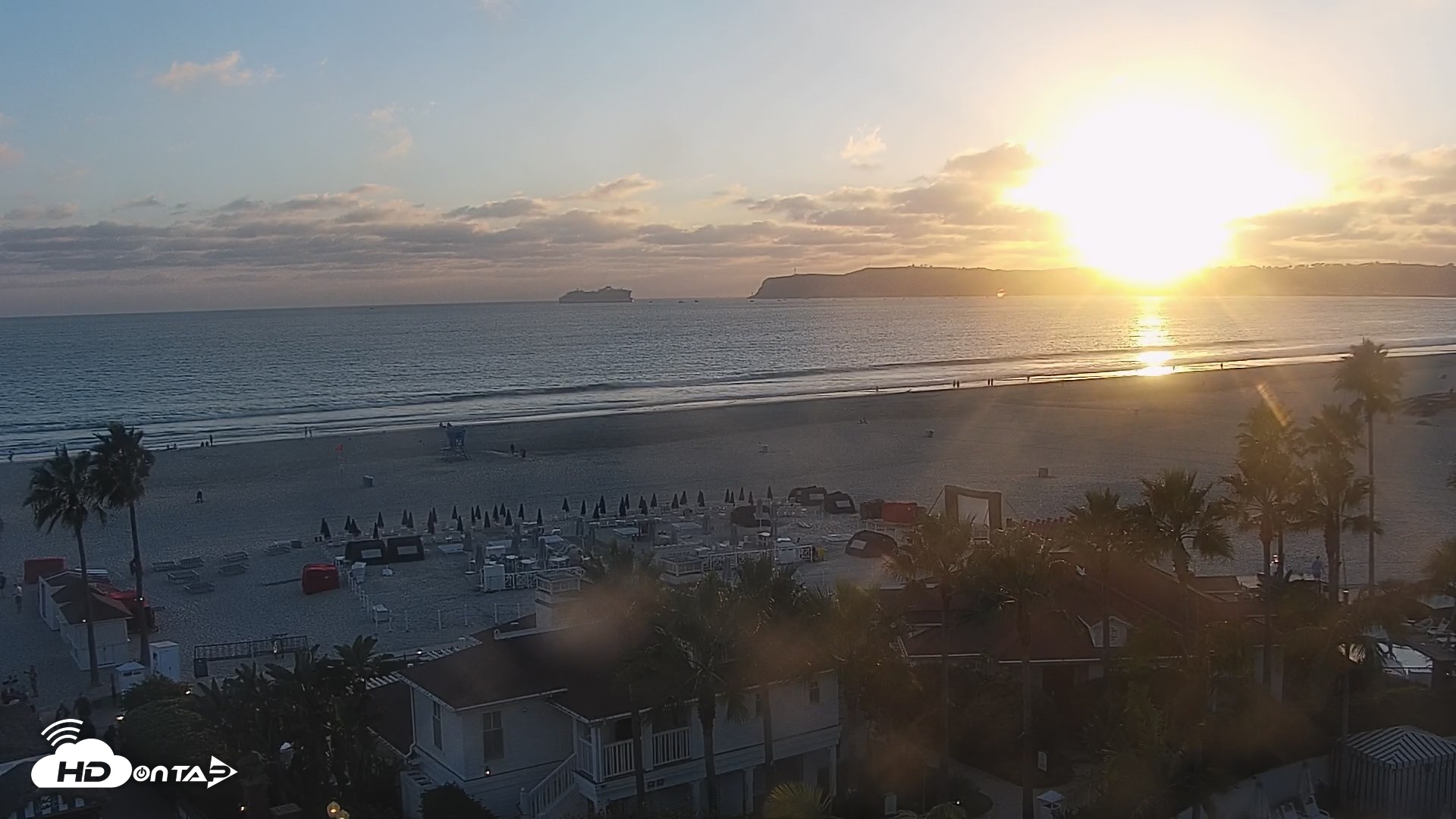 Snapshot of Hotel Del Coronado North Roaming Live Cam taken Sep 18, 2026, 6:35pm PDT