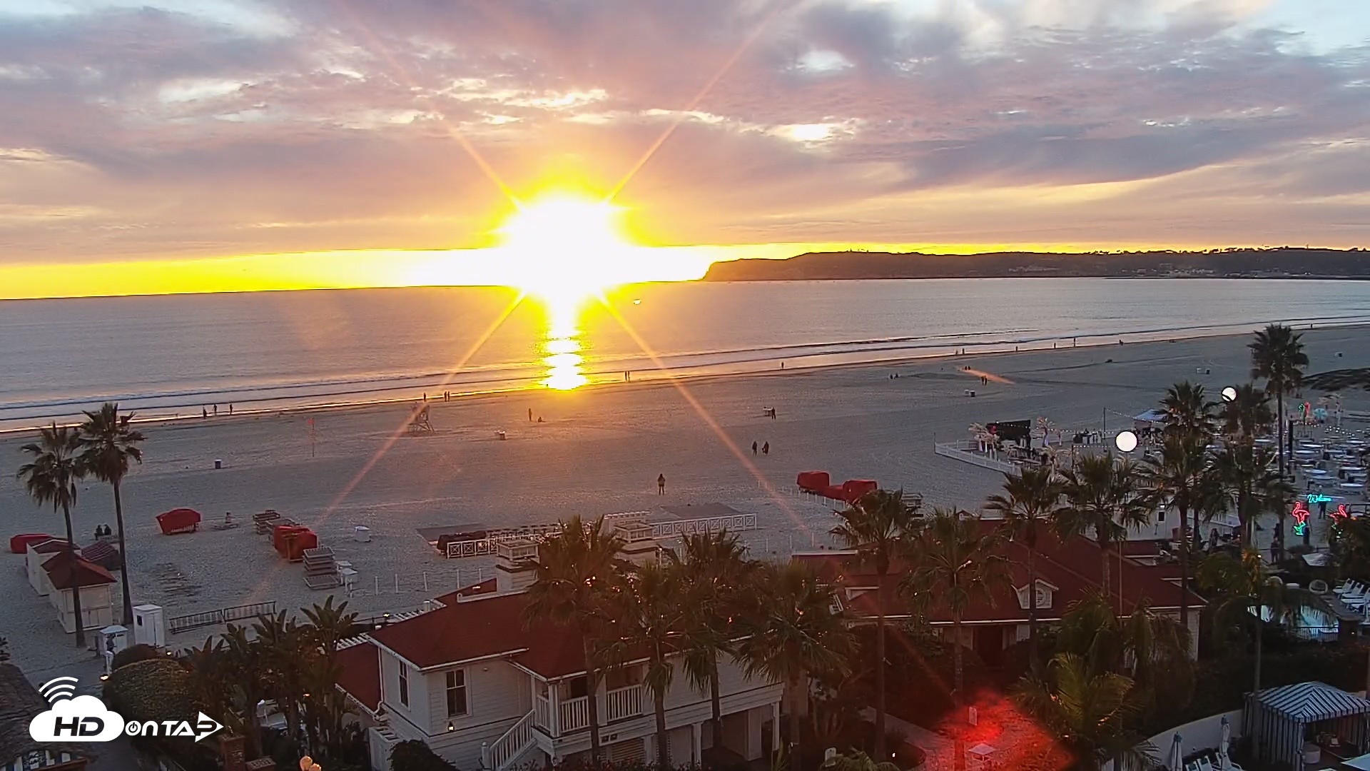 Snapshot of Hotel Del Coronado North Roaming Live Cam taken Jan 27, 2026, 5:08pm PST