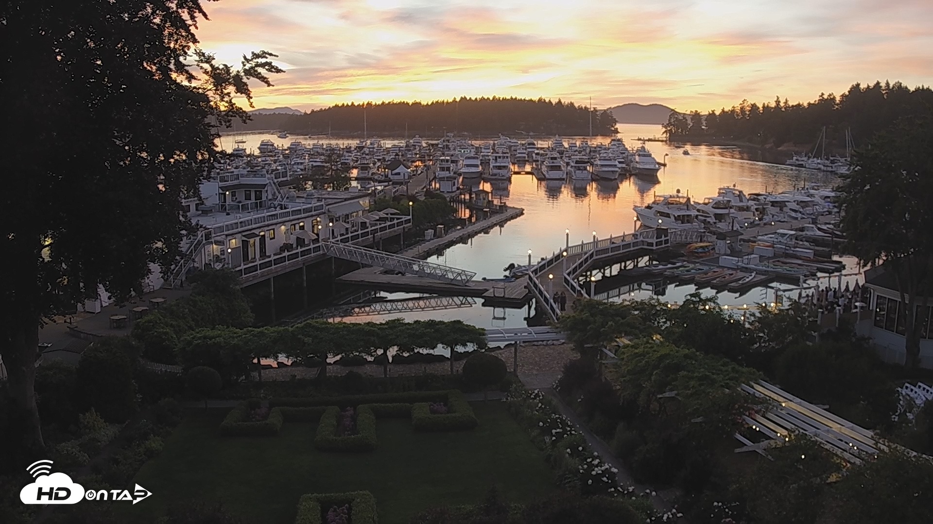 Snapshot of Roche Harbor Marina Live Webcam taken Jun 6, 2025, 9:25pm PDT