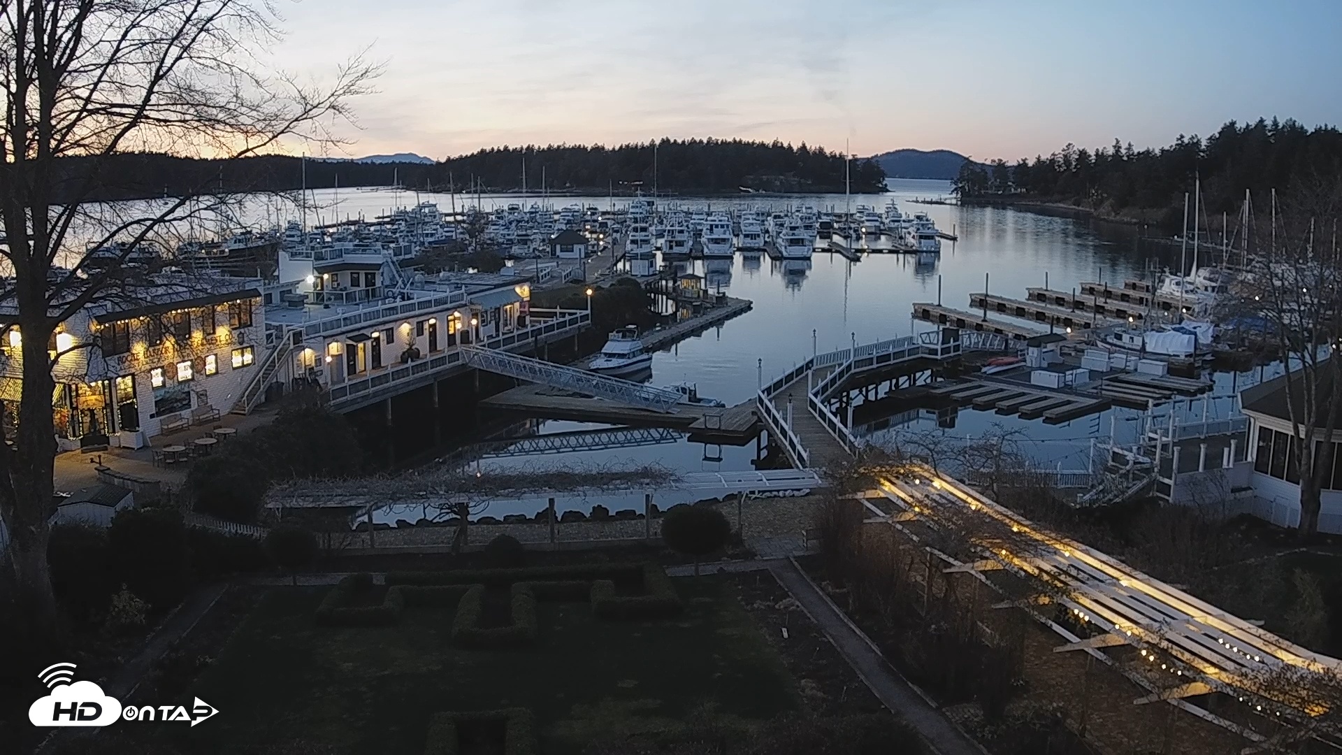 Snapshot of Roche Harbor Marina Live Cam taken Feb 12, 2025, 5:48pm PST