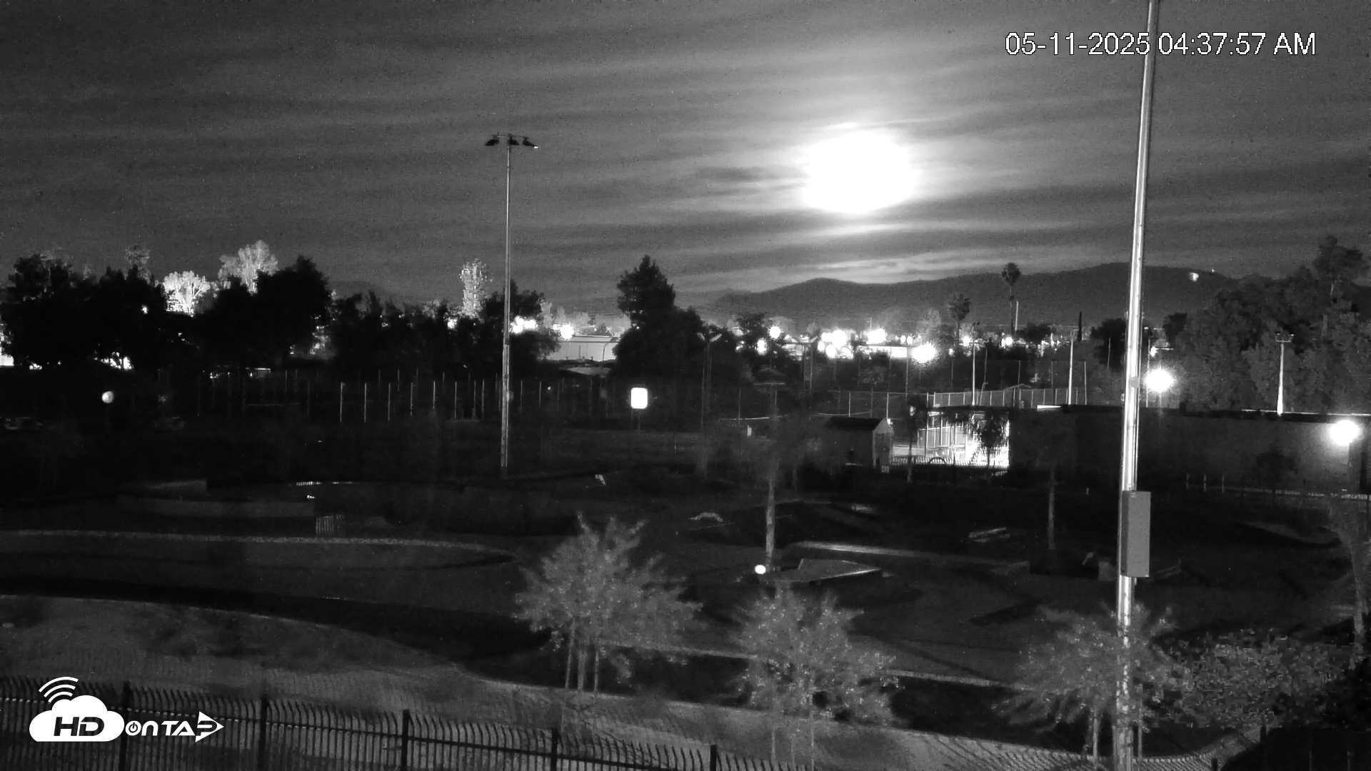 Snapshot of Hemet California Live Skate Park Webcam taken May 11, 2025, 4:37am PDT