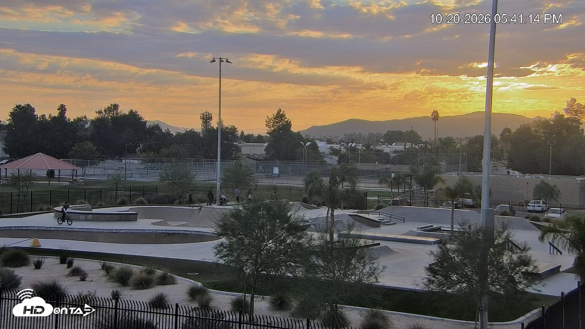Snapshot of Hemet California Live Skate Park Webcam taken Oct 20, 2026, 5:41pm PDT