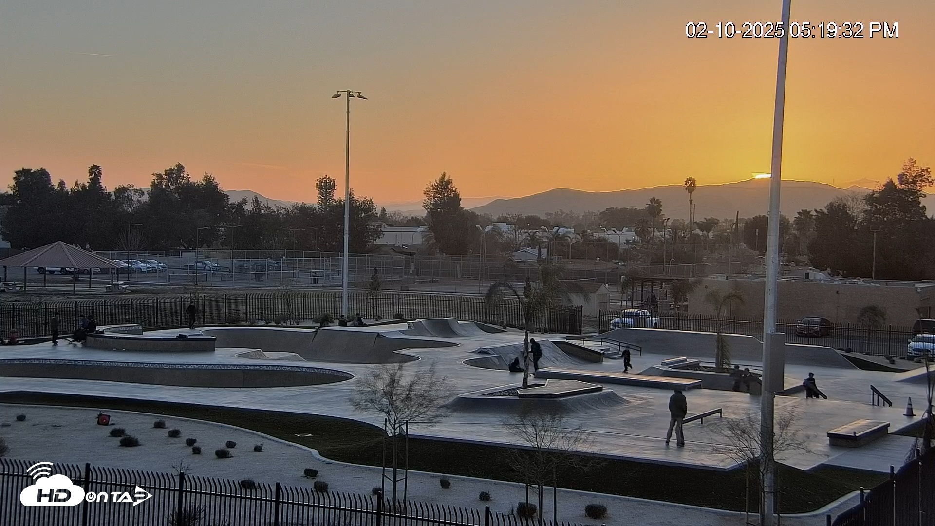 Snapshot of Hemet California Live Skate Park Webcam taken Feb 10, 2025, 5:20pm PST