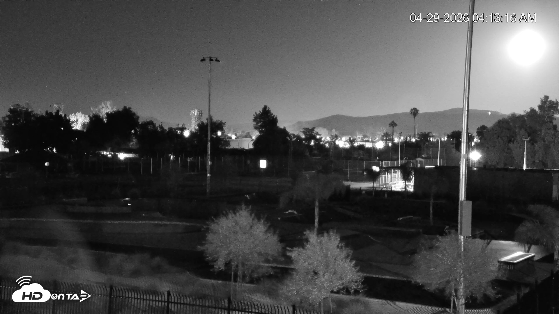 Snapshot of Hemet California Live Skate Park Webcam taken Apr 29, 2026, 4:13am PDT